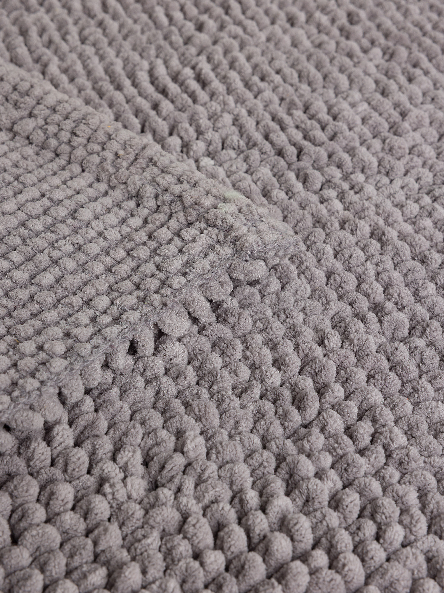 Tappeto bagno shaggy in ciniglia, Grigio, large image number 1