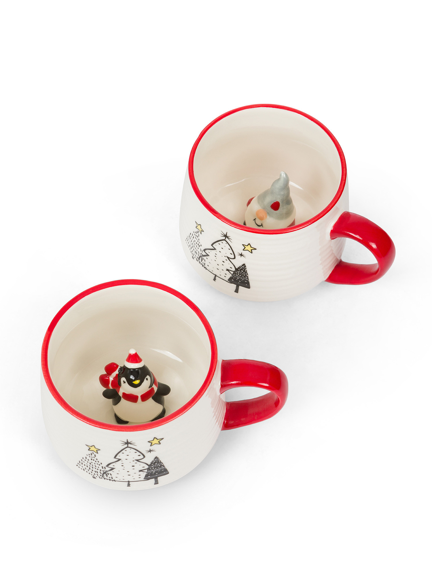 Stoneware breakfast cup with Christmas decoration, Multicolor, large image number 1