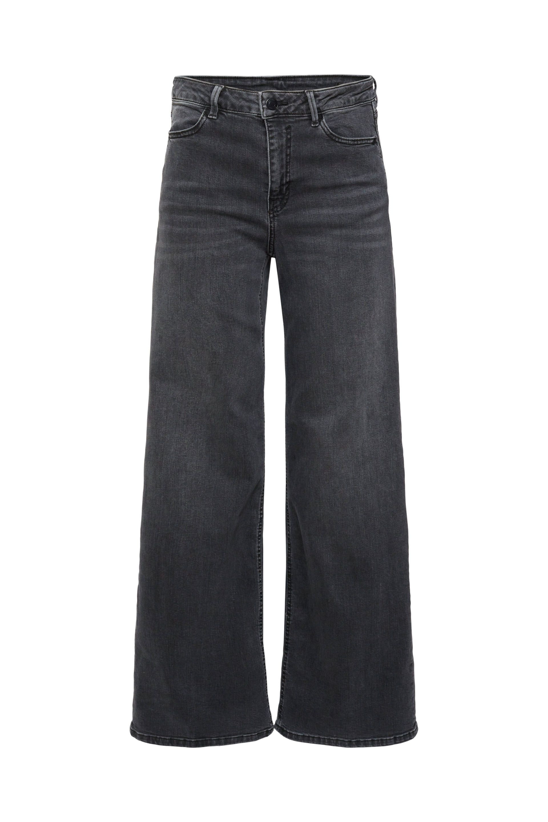 Esprit - Wide leg jeans, Black, large image number 0