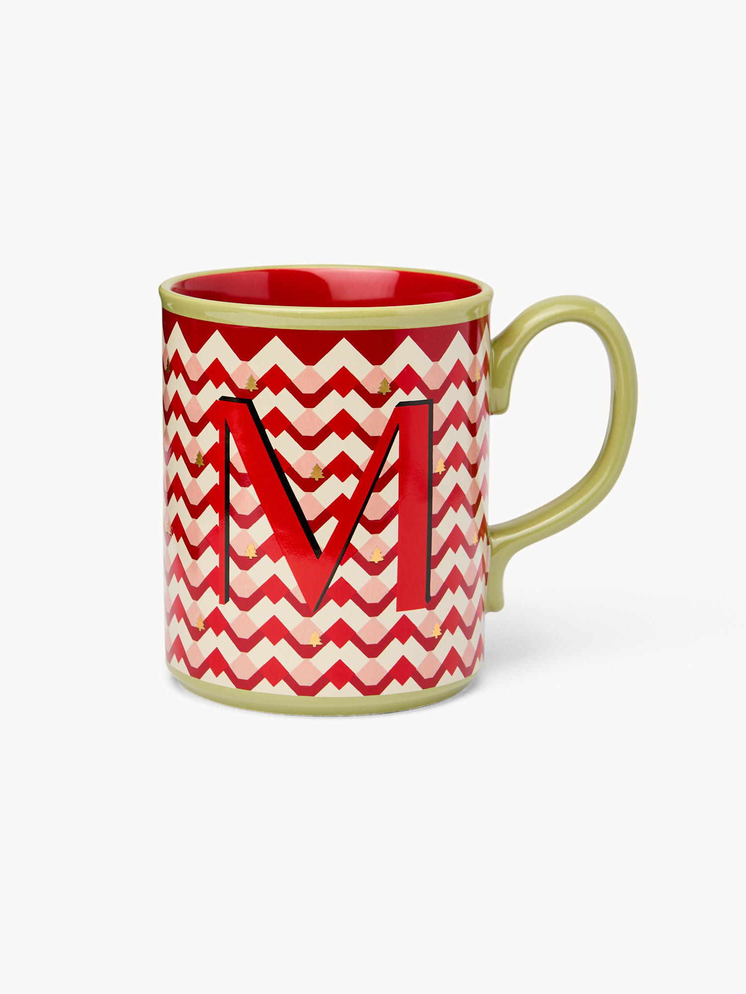 Ceramic mug letter M, Red, large image number 0