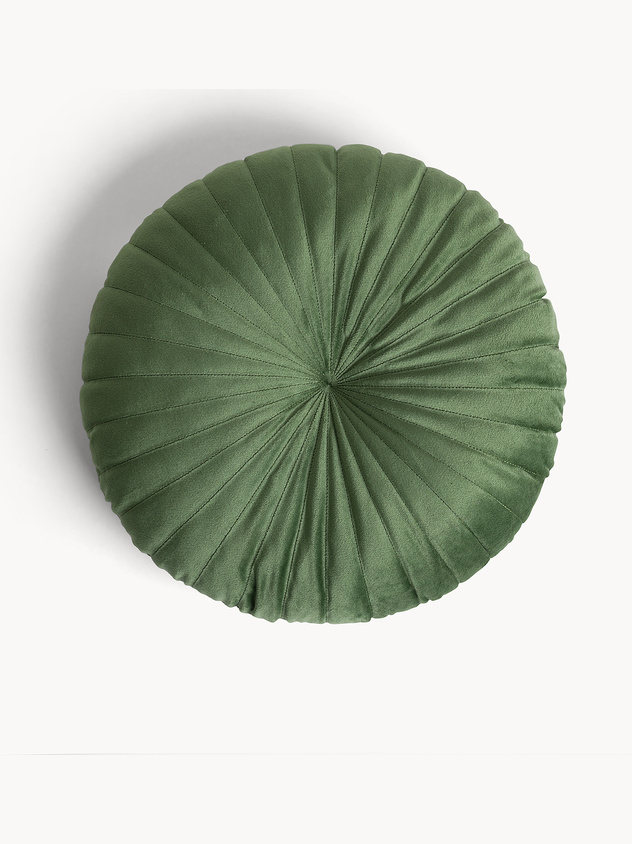 Round velvet cushion