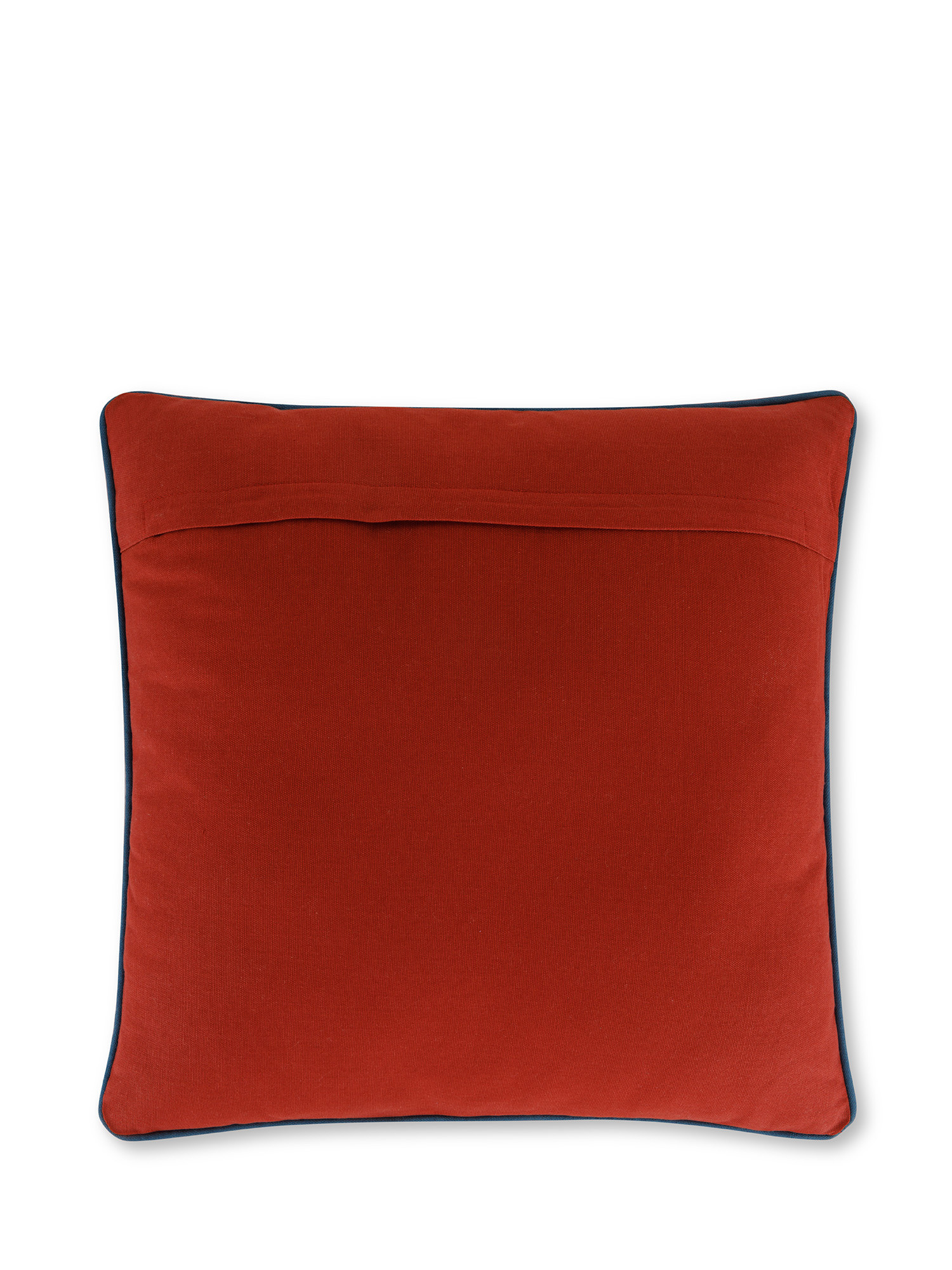 Cuscino in tessuto ricamato con fiori 45x45 cm, Rosso, large image number 1