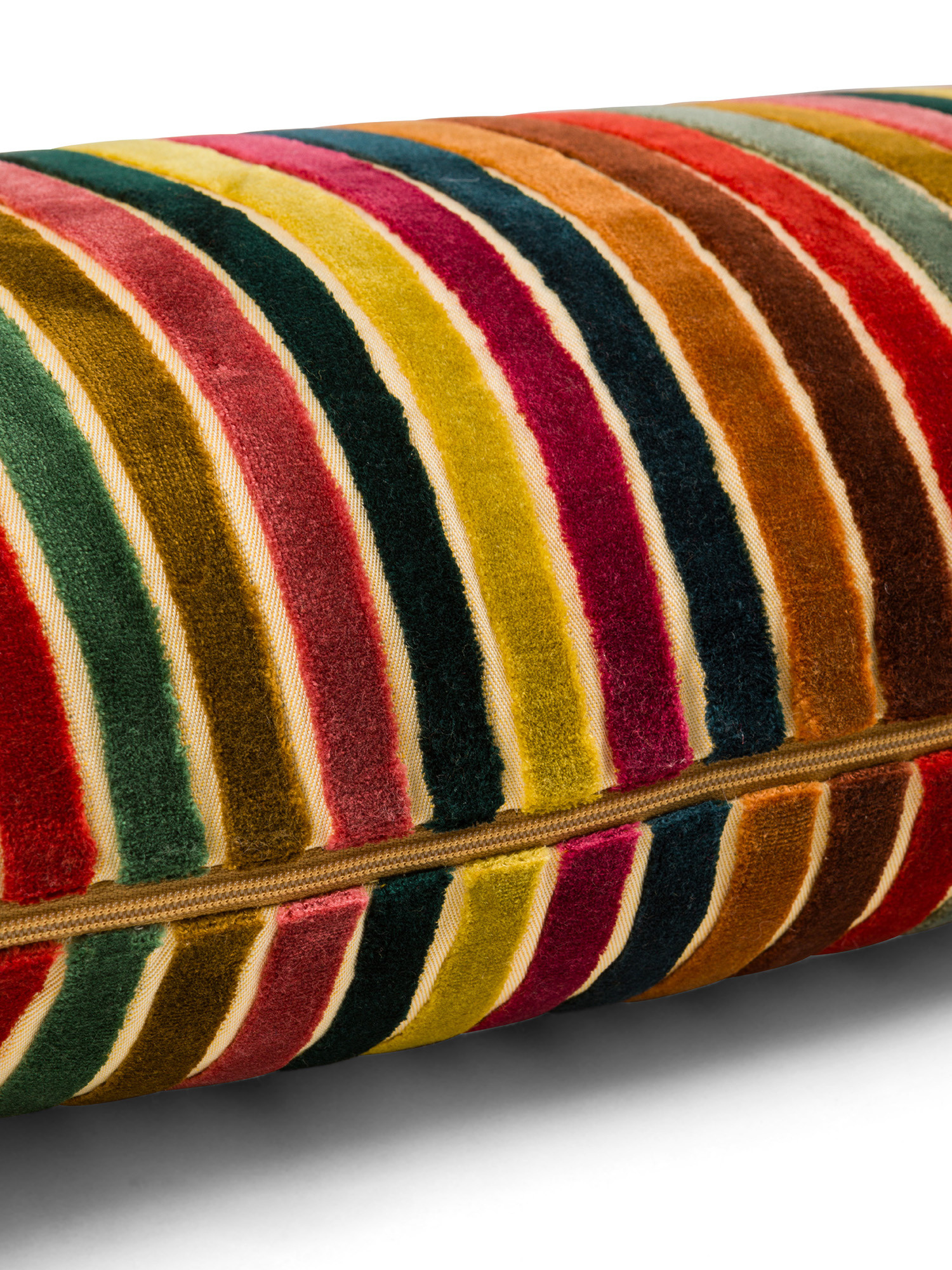 Cuscino velluto a righe 35x55cm, Multicolor, large image number 2