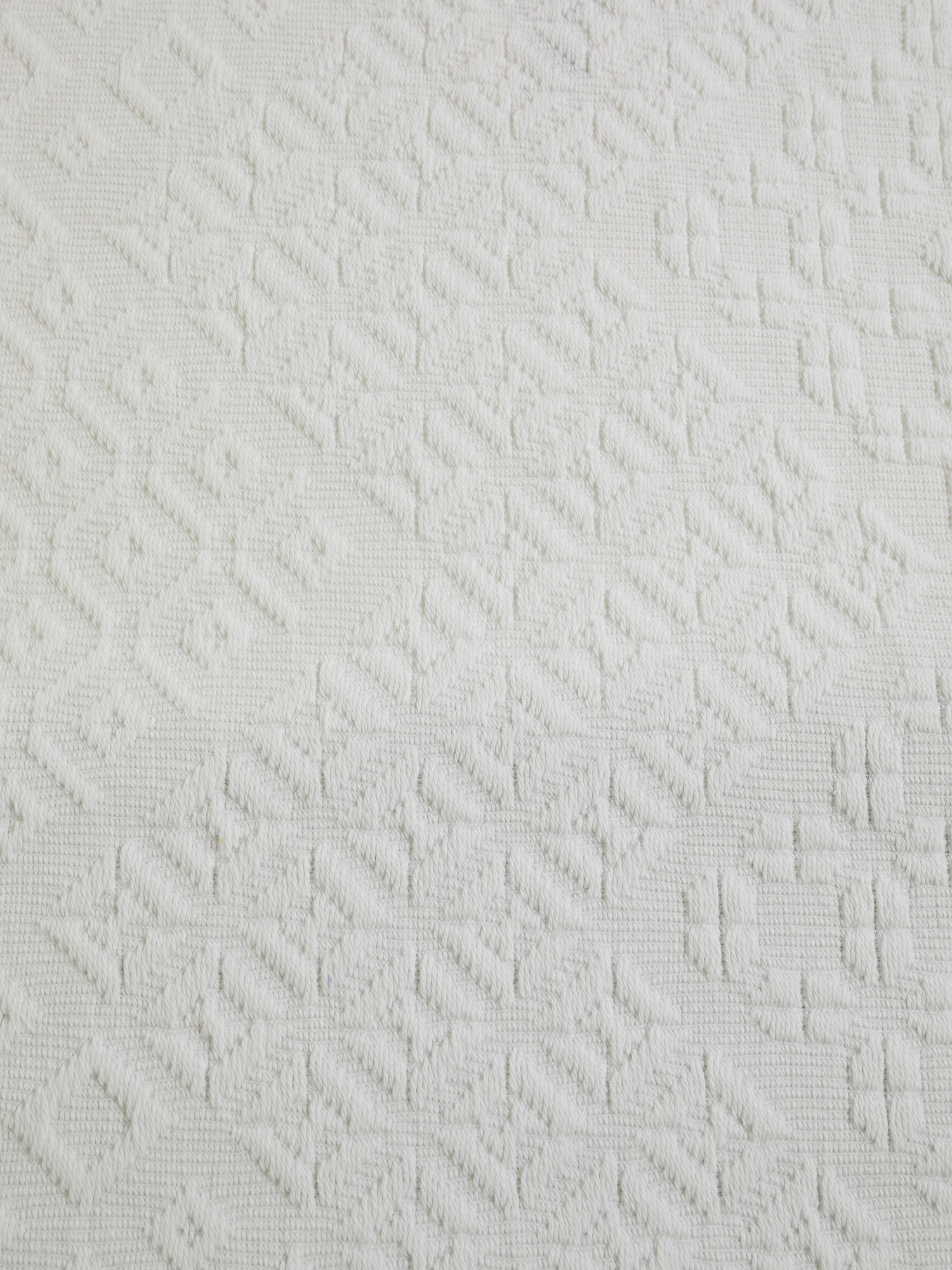 Copriletto in cotone tinto filo, Bianco, large image number 1