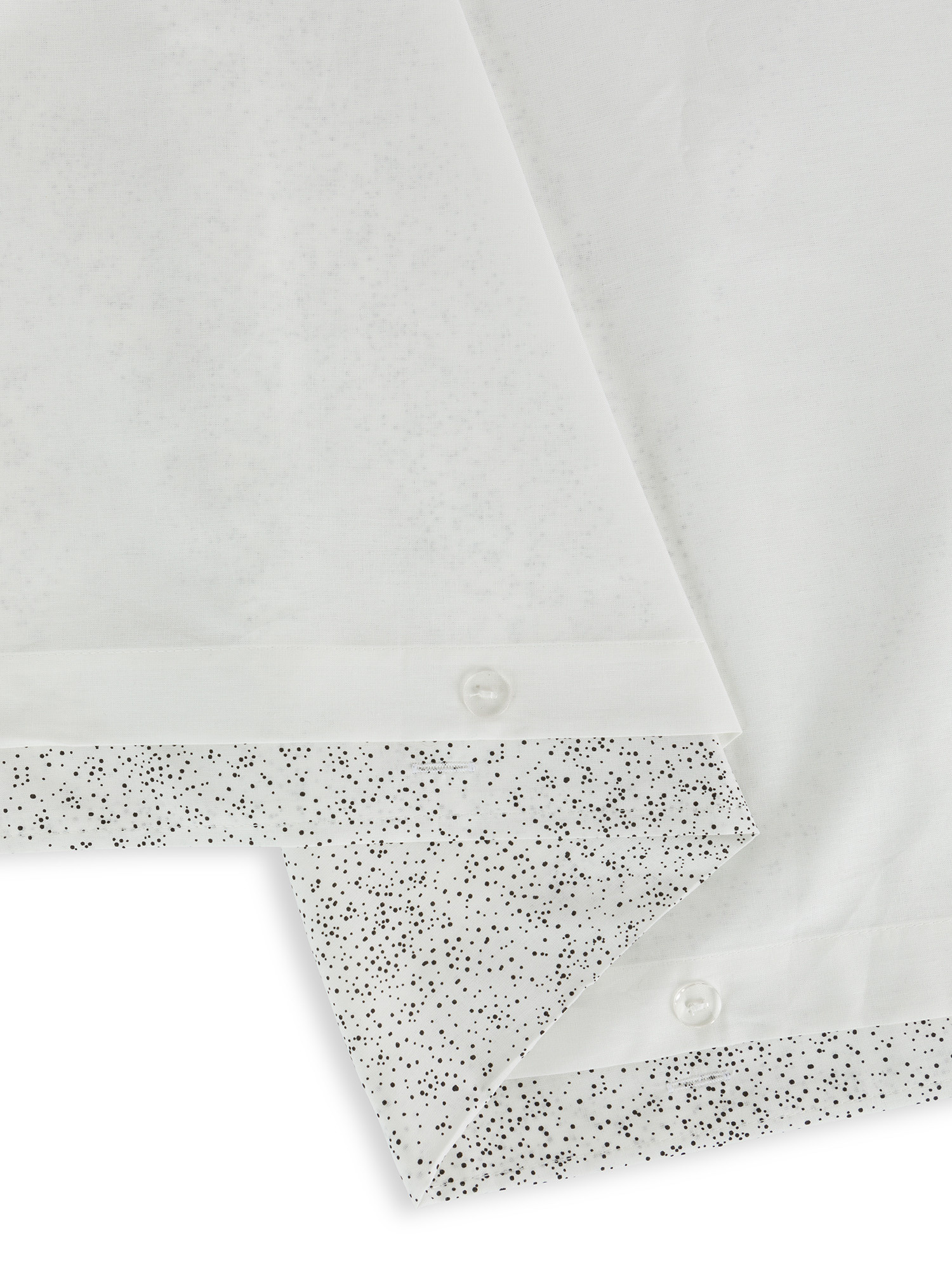 Dot pattern cotton duvet cover set, White, large image number 1