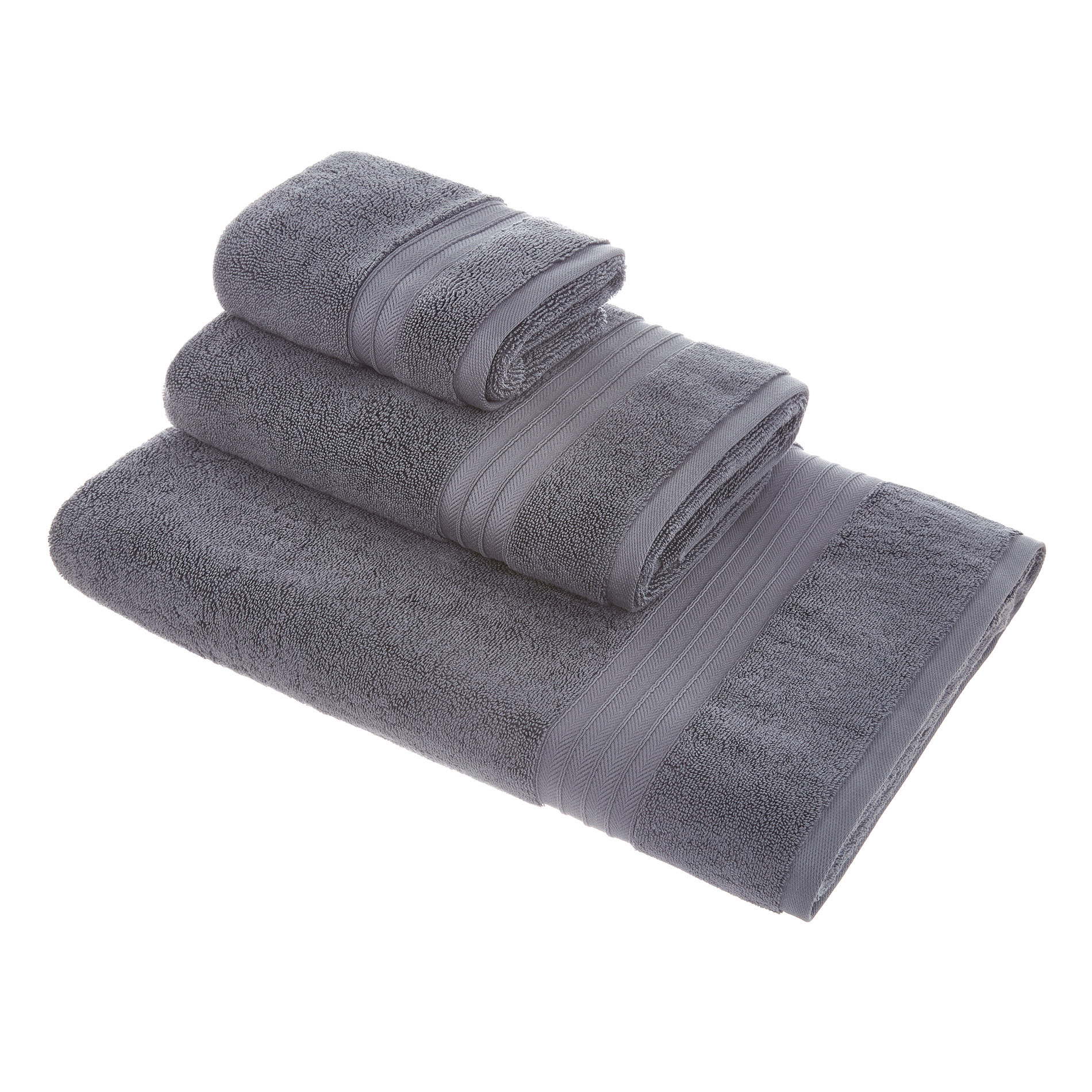 Thermae solid colour 100% cotton towel, Dark Grey, large image number 0