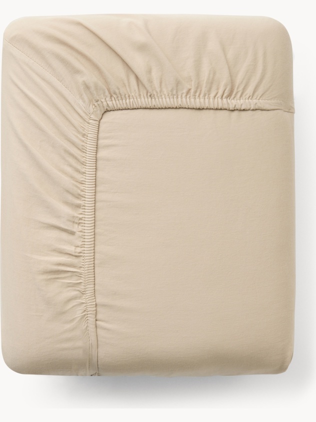 Lenzuolo con angoli in puro lino lavato Zefiro