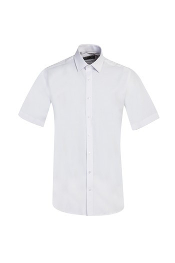 Camicia regular fit manica corta, Bianco, large image number 0