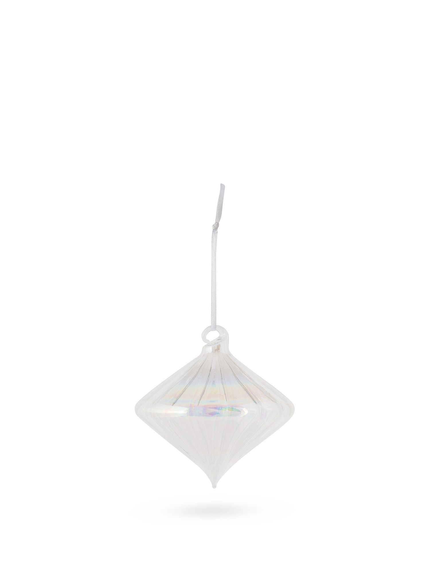 Opalescent tree decoration in hand-decorated glass, Transparent, large image number 0