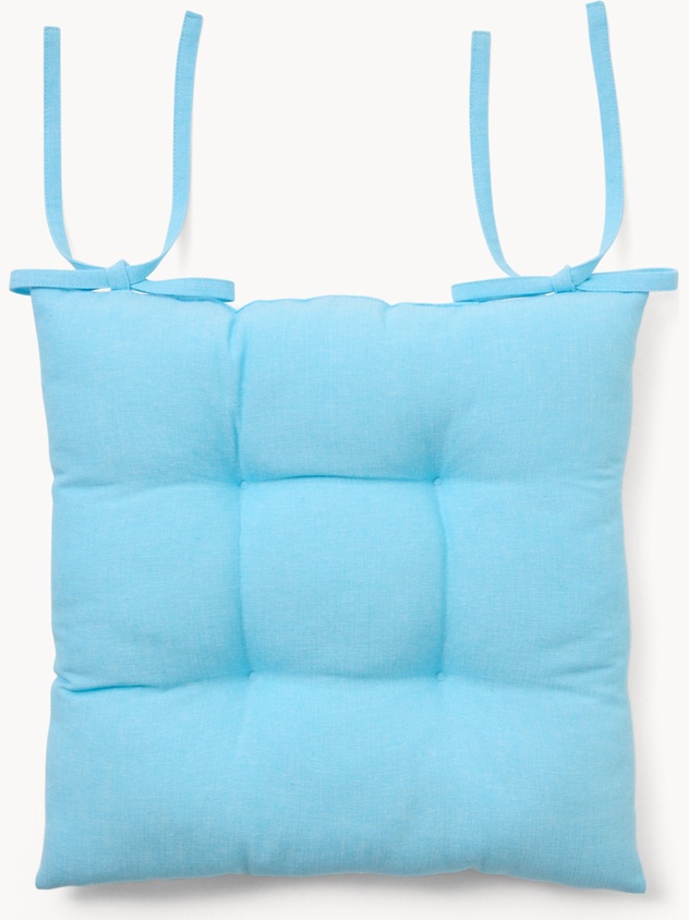 Chambray Cotton Chair Cushion - Introductory Price
