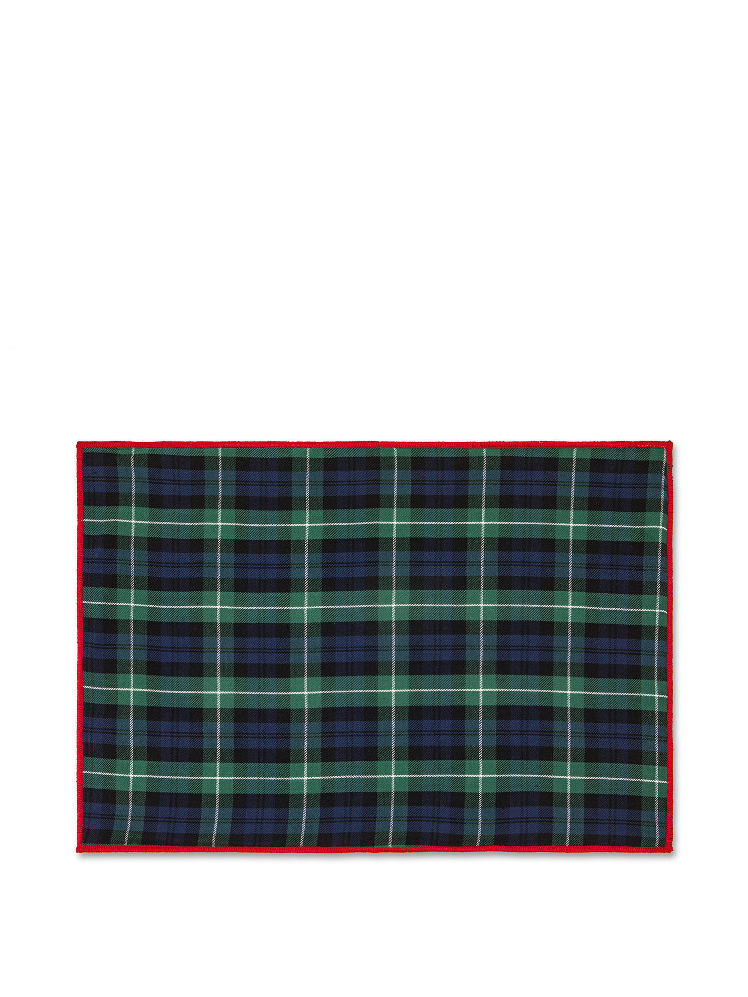 Tovaglietta twill di cotone tartan, Blu, large image number 0