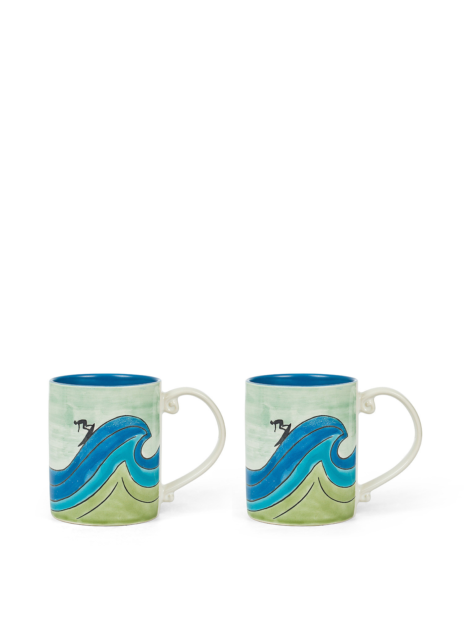 Mug in ceramica disegno surf, Multicolor, large image number 0