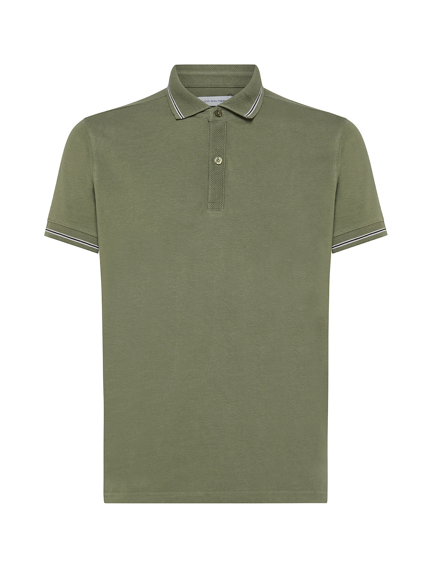 Luca D'Altieri - Jersey polo shirt, Dark Green, large image number 0