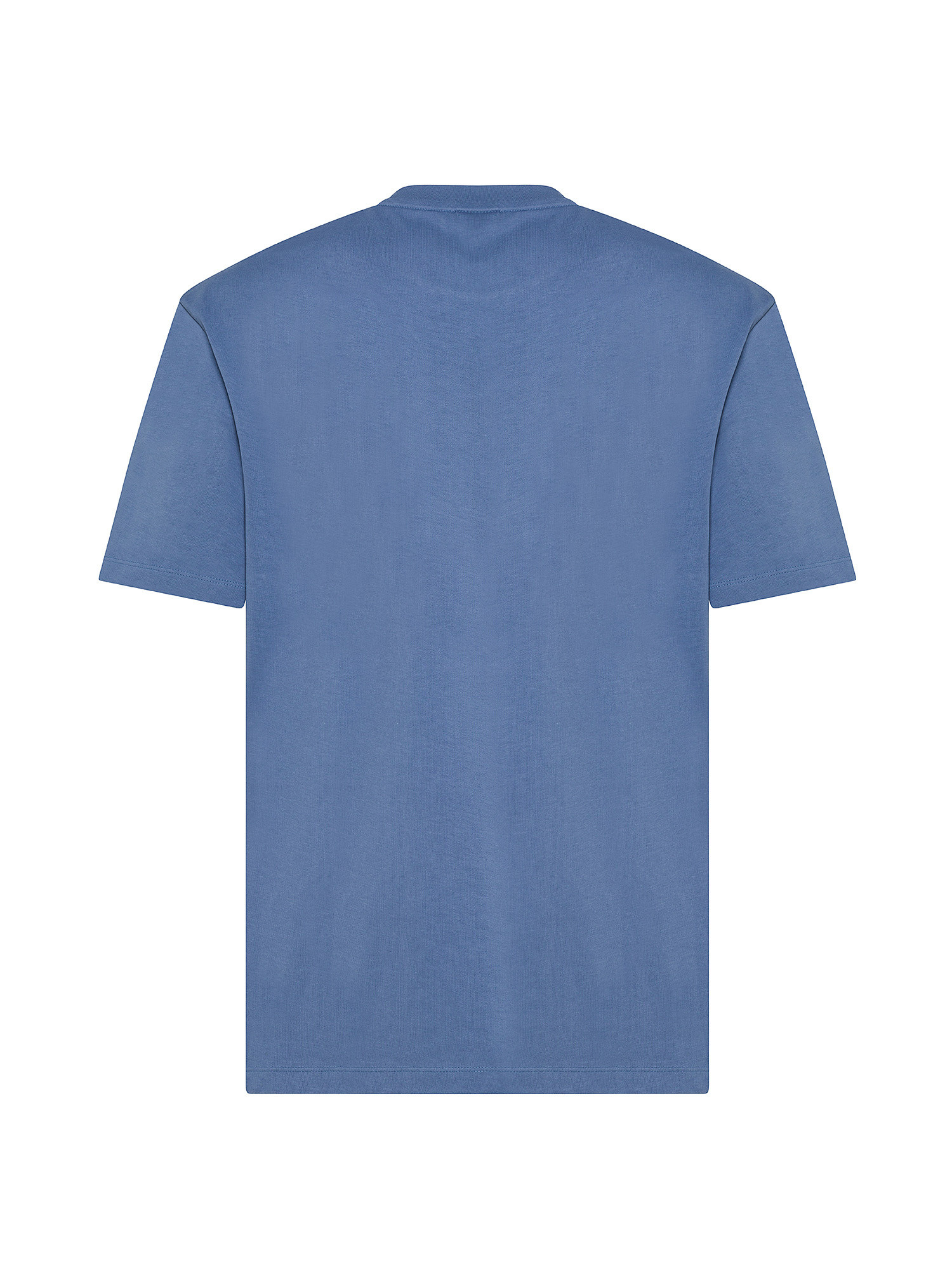 Hugo - T-shirt con stampa logo in cotone, Azzurro, large image number 1