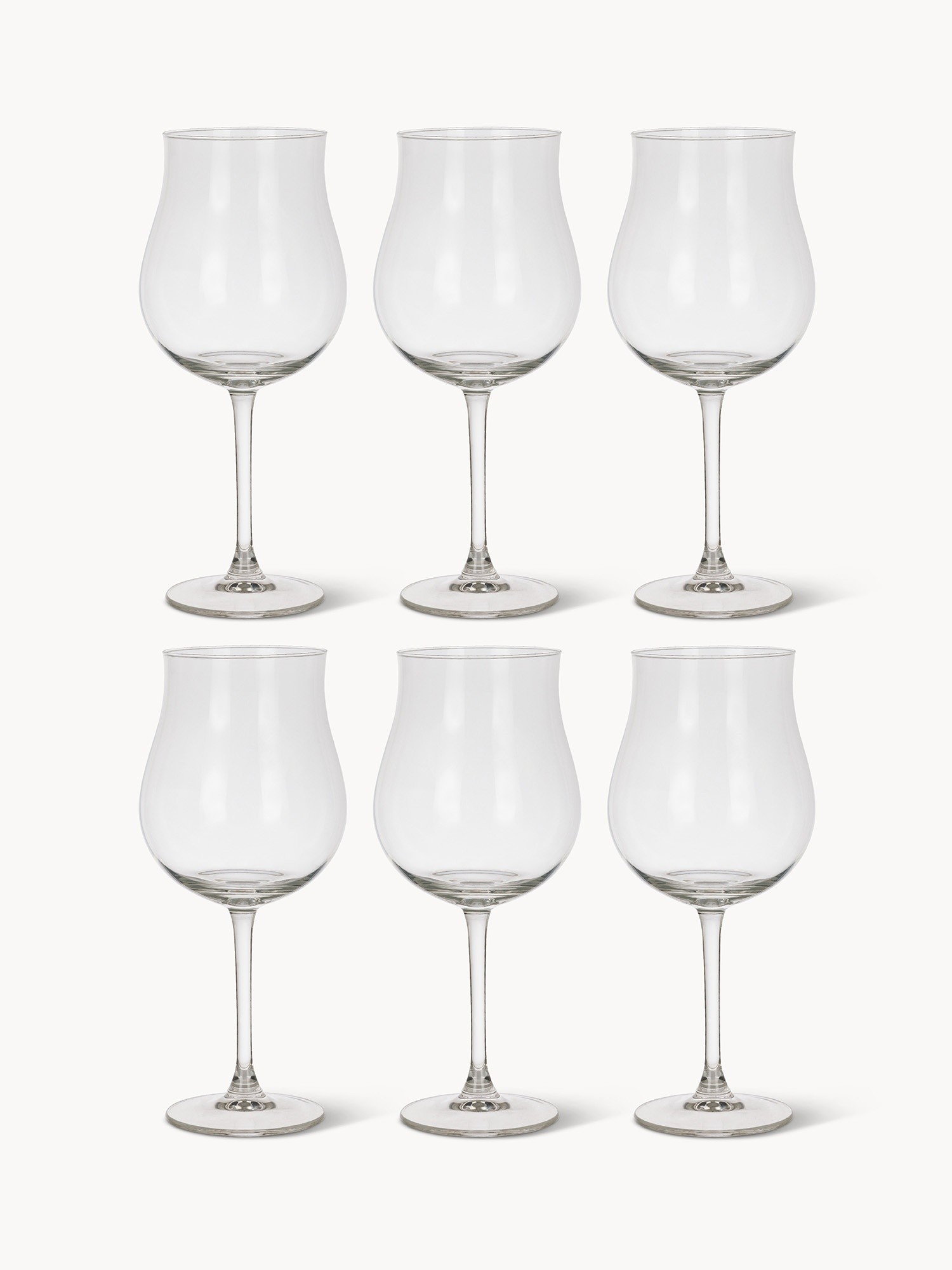 Set 6 calici da vino rosso, Trasparente, large image number 0