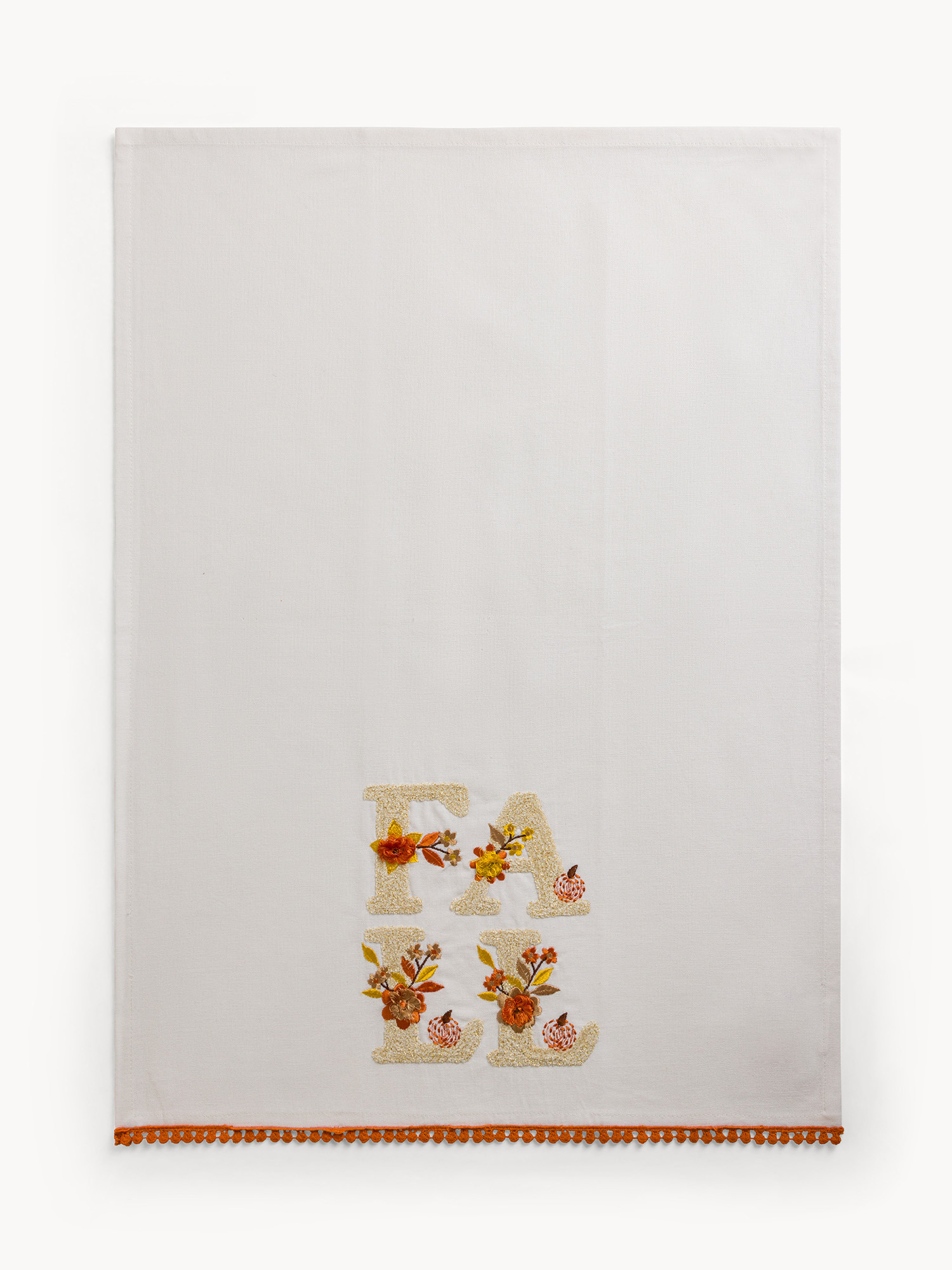 Strofinaccio in puro cotone con ricamo, Beige, large image number 1