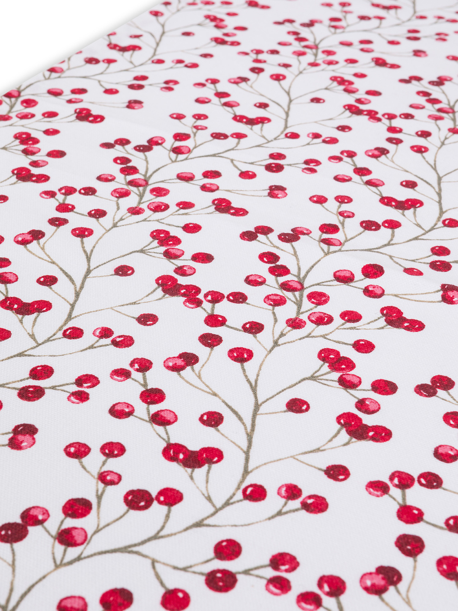Berry cotton panama runner, Red, large image number 1