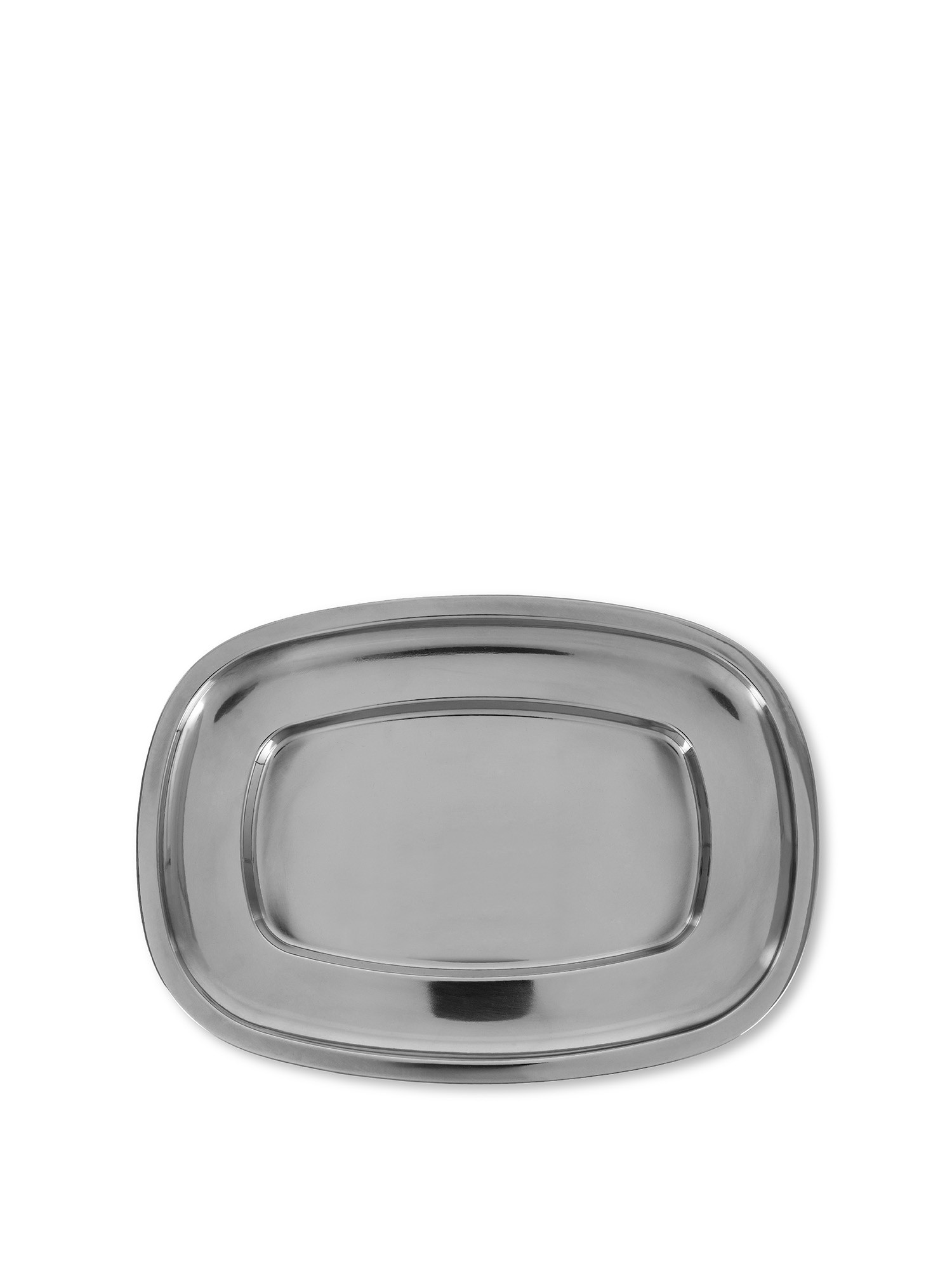 Oval steel tray, Silver Grey, large image number 0