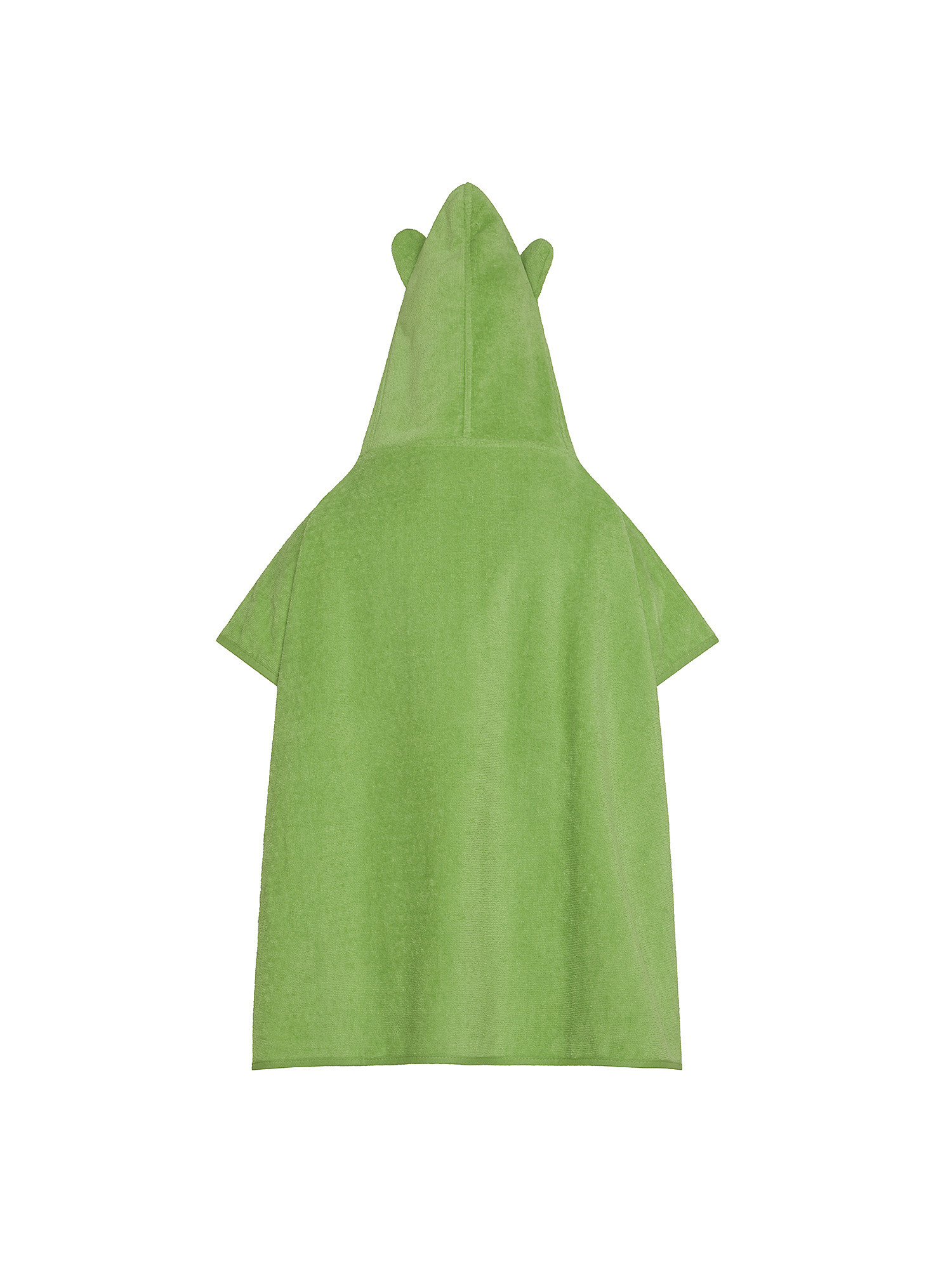 Crocodile motif terry poncho for children, Green, large image number 1