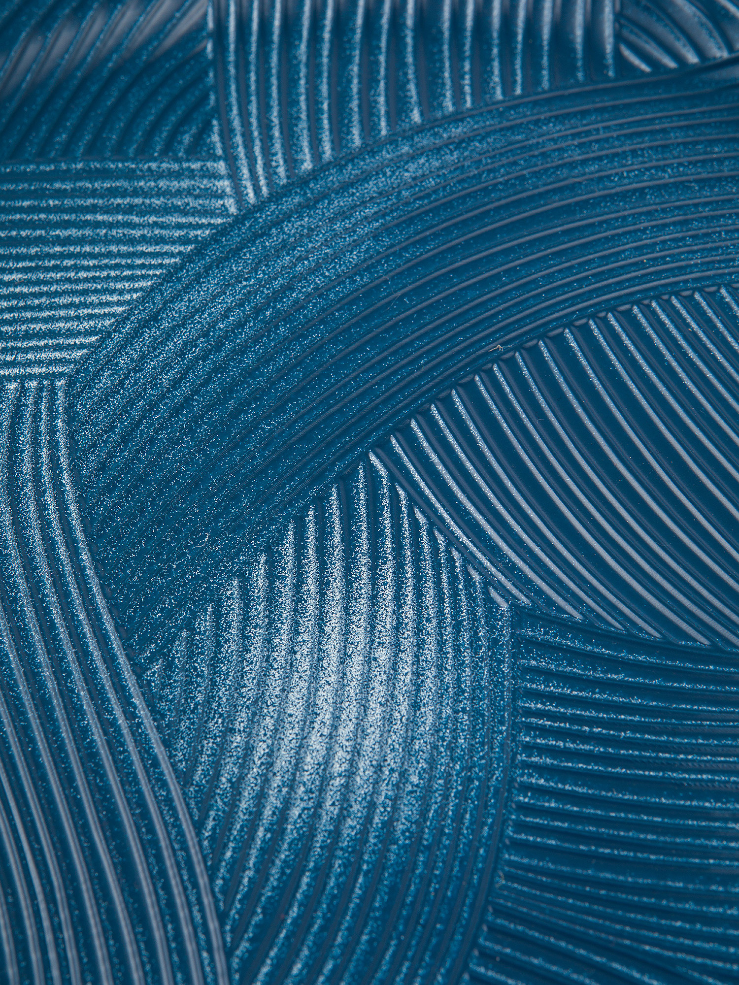 Sottopiatto plastica onde blu, Blu, large image number 1