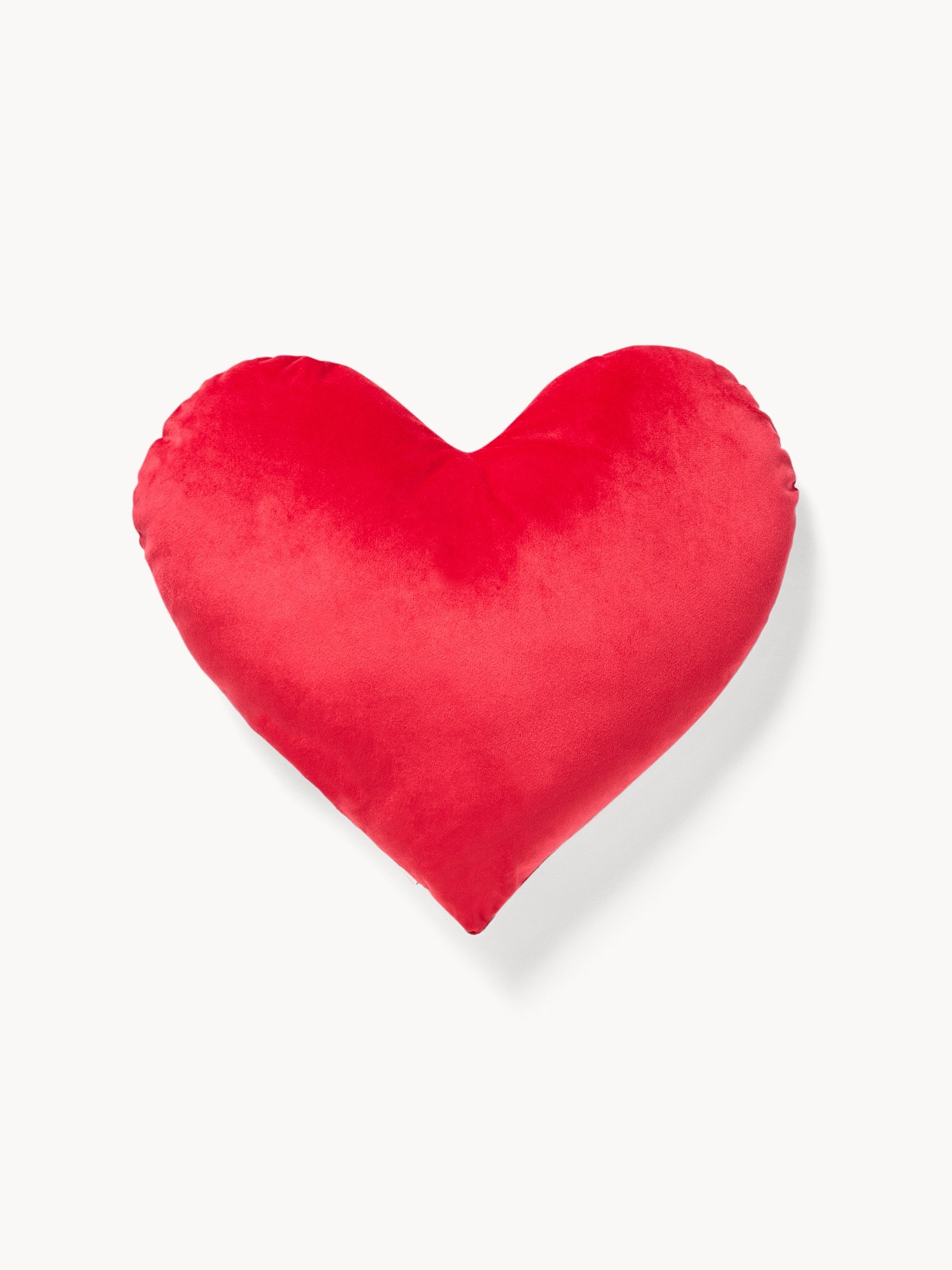 Velvet heart-shaped cushion, Red, large image number 0