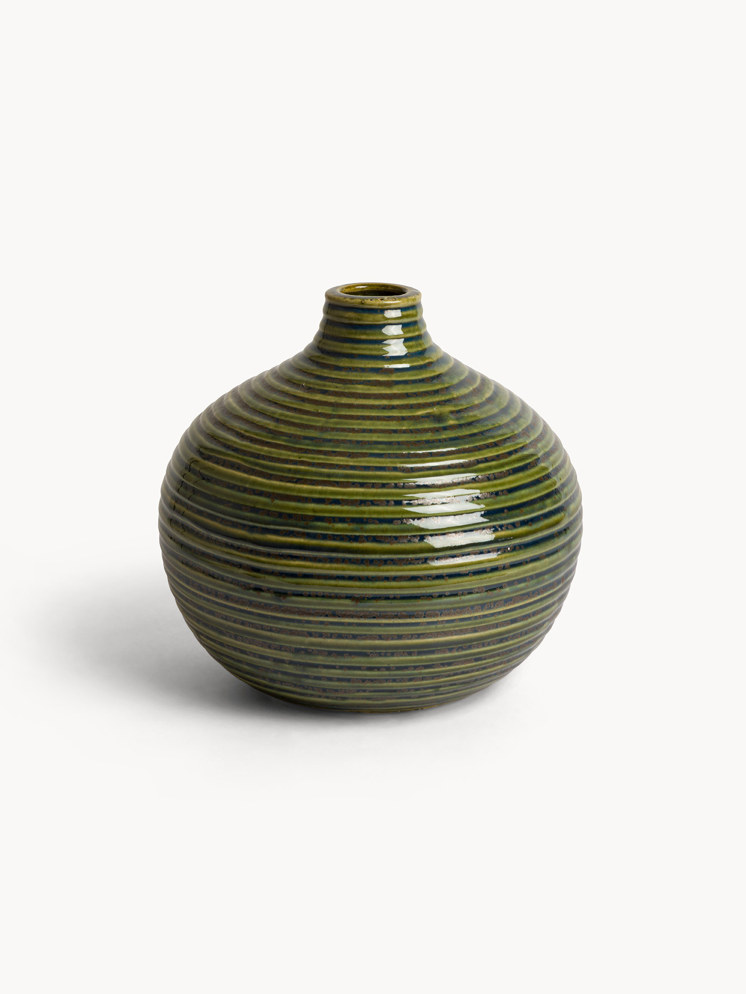 Vietnamese handcrafted ceramic vase, Green, large image number 0