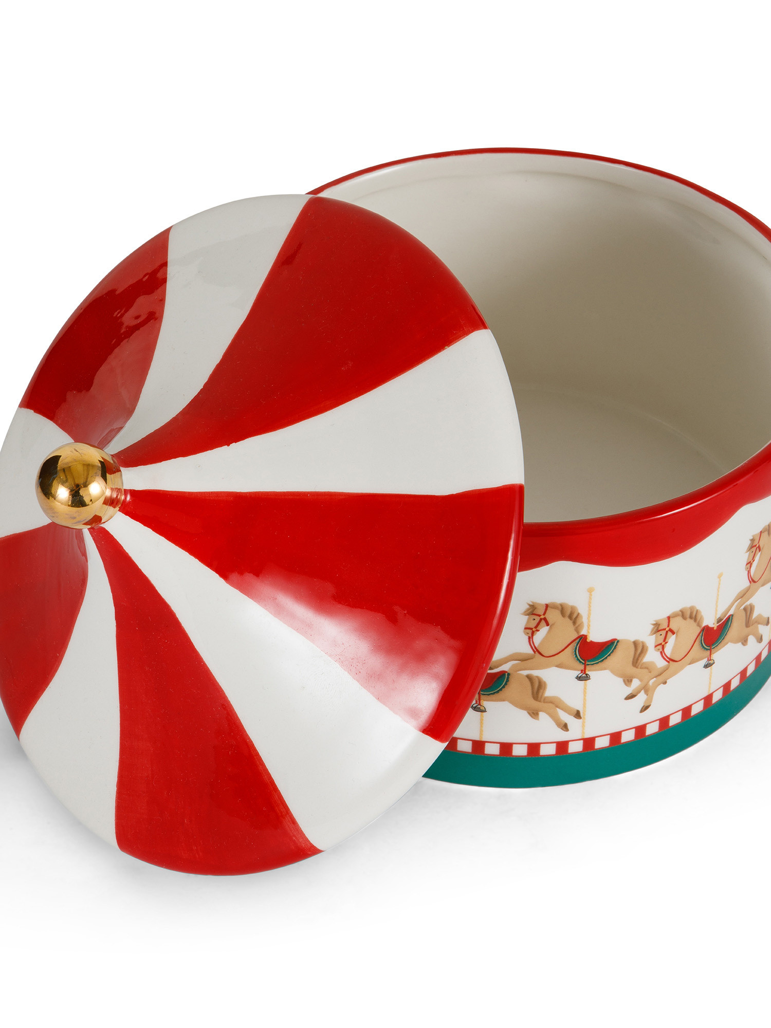 Biscottiera ceramica motivo circo, Multicolor, large image number 1