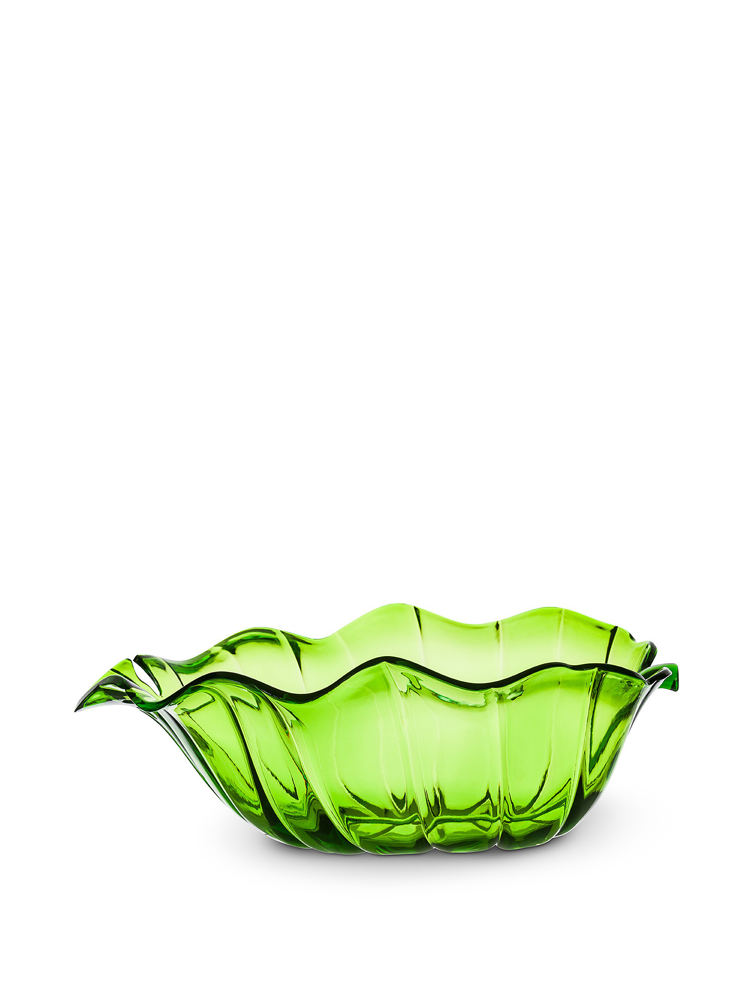 Insalatiera in plastica verde Leaf, Verde, large image number 0