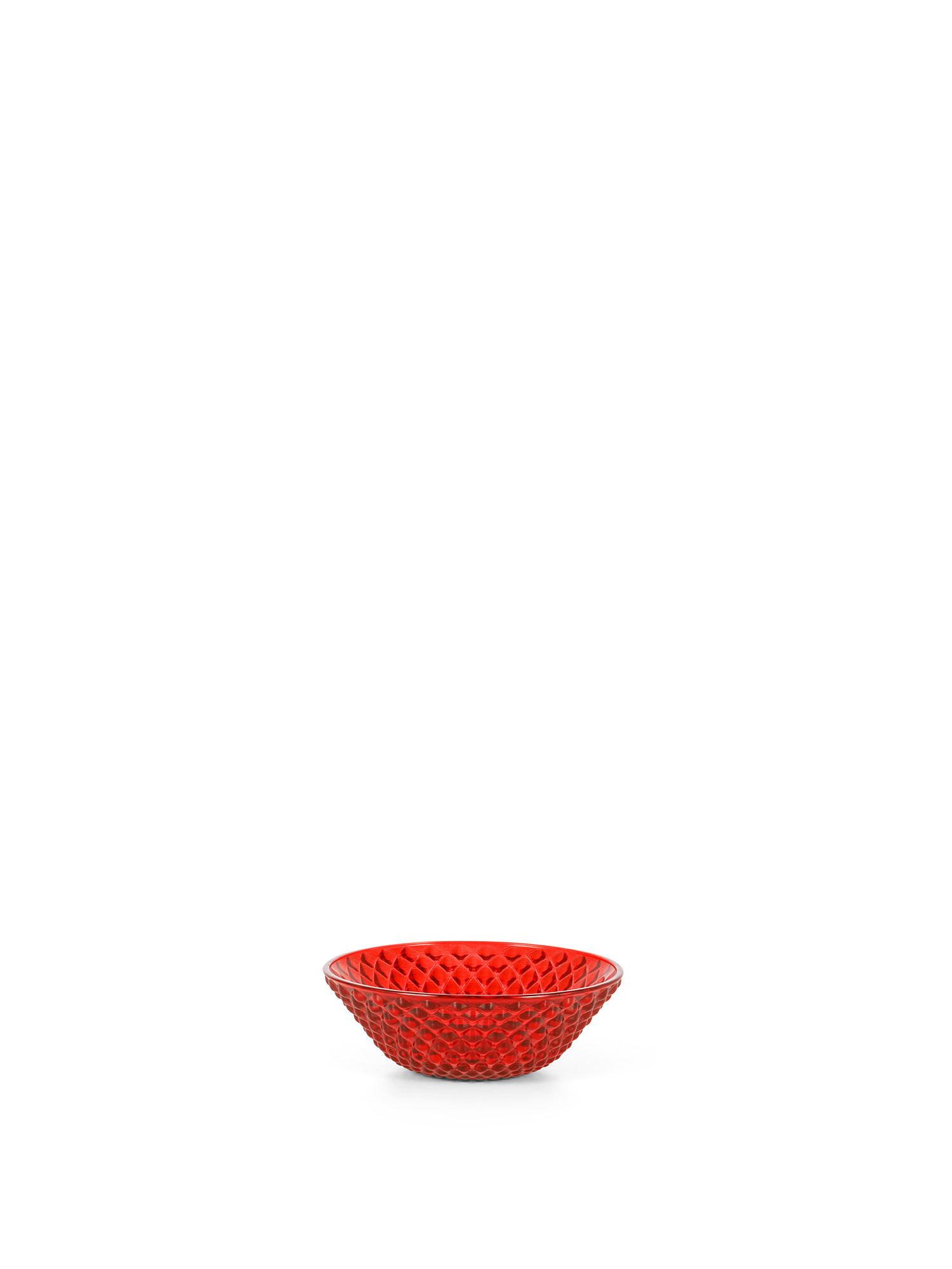 Red glass bowl, Red, large image number 0