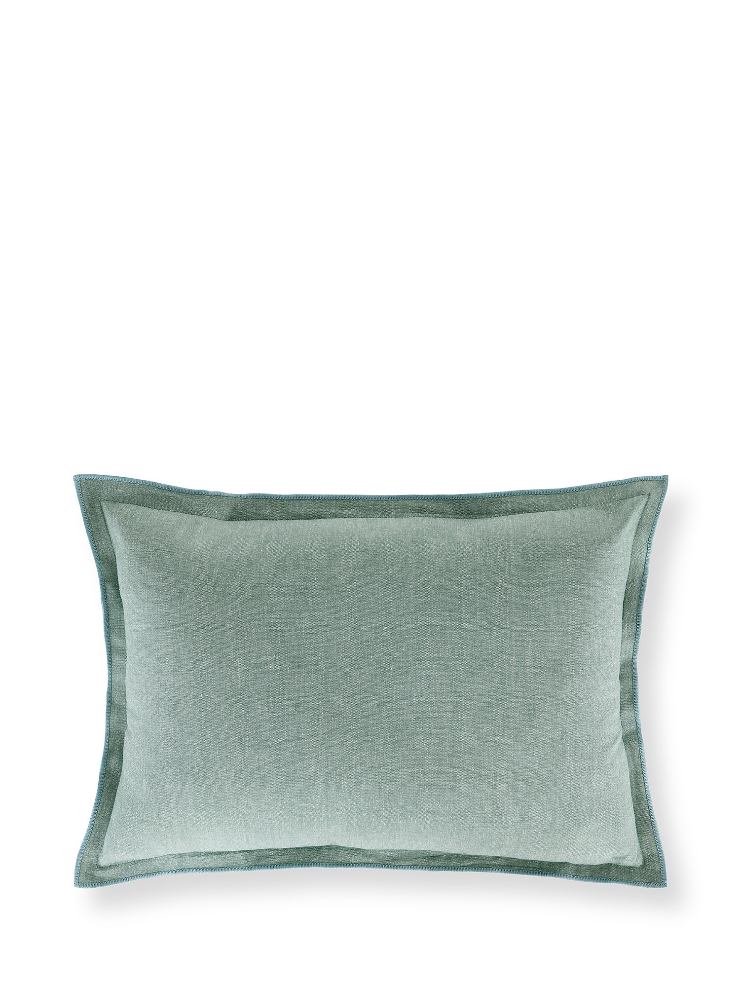 Solid color cotton cushion 45x45cm, Green, large image number 0