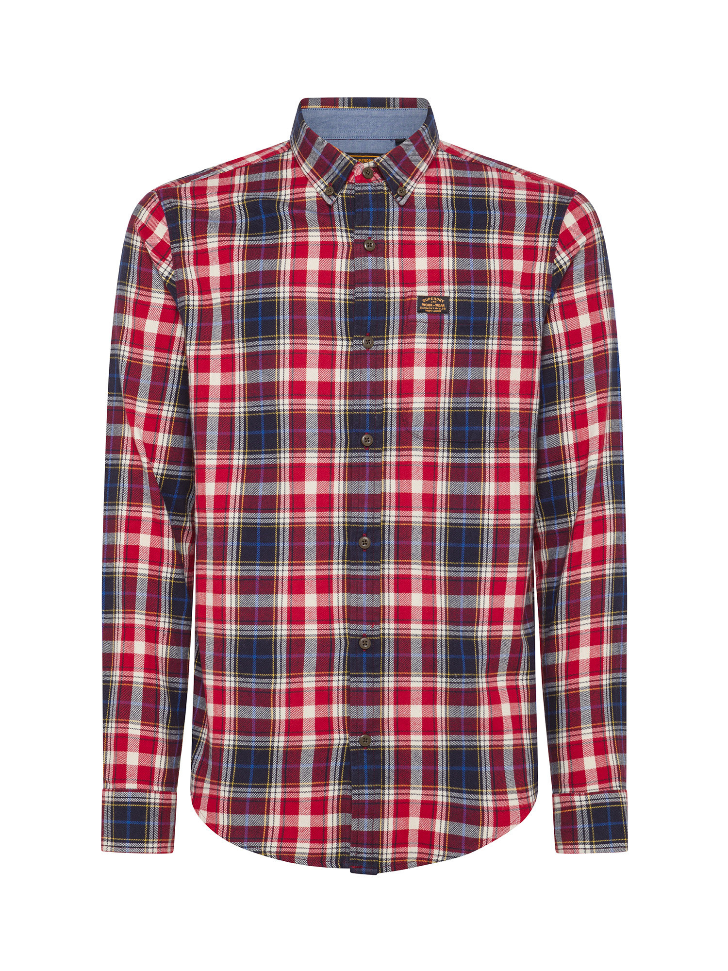 Superdry - Cotton checked shirt, Red, large image number 0