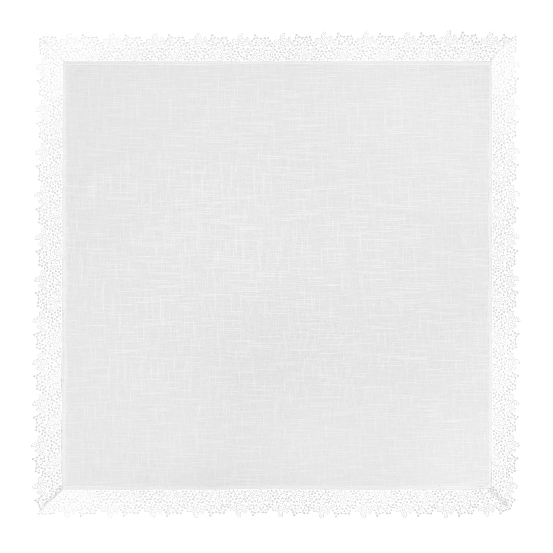 100% cotton centrepiece with lace edging, White, large image number 0