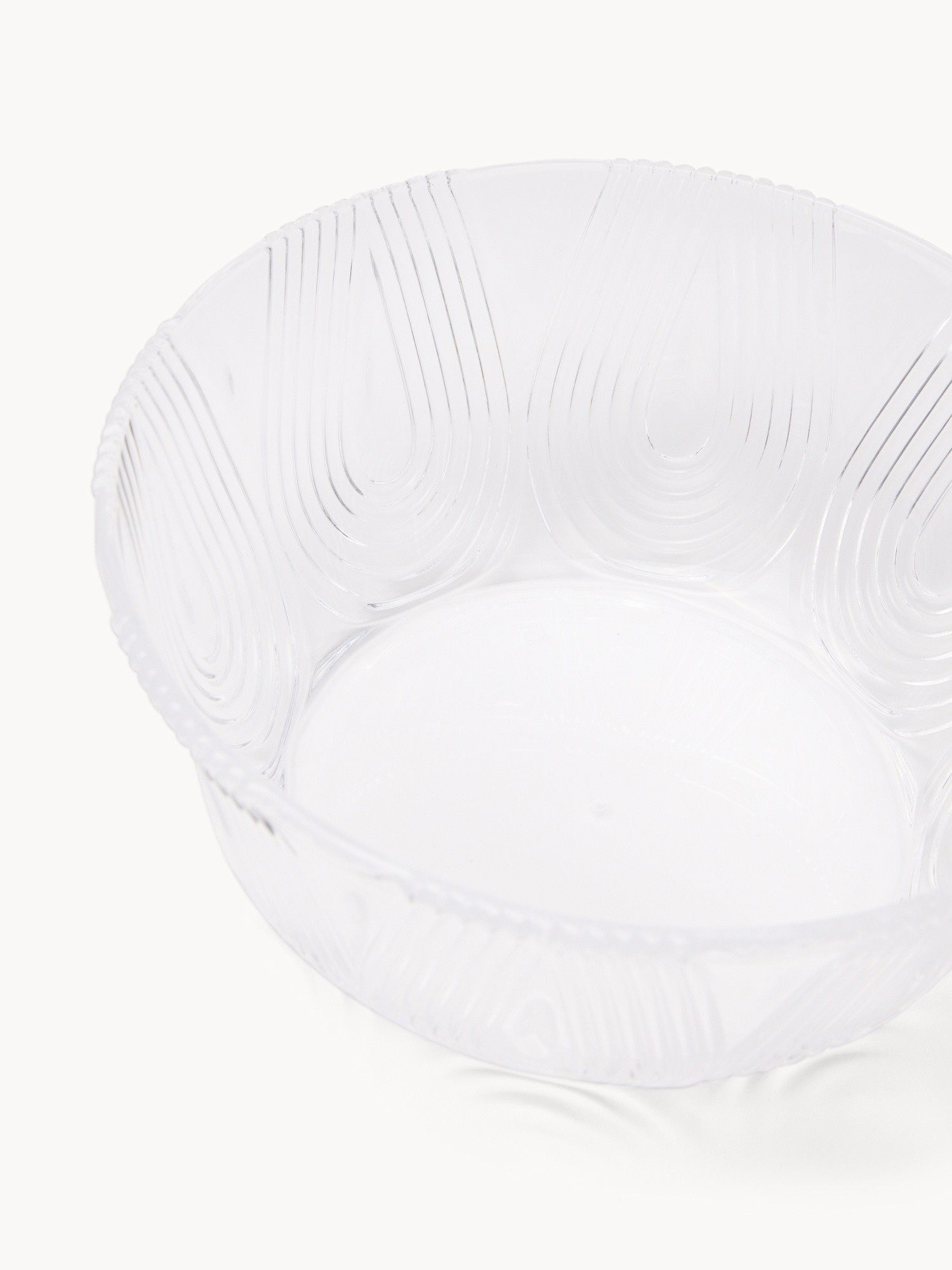 Clear Plastic Salad Bowl - Introductory Price, Transparent, large image number 1