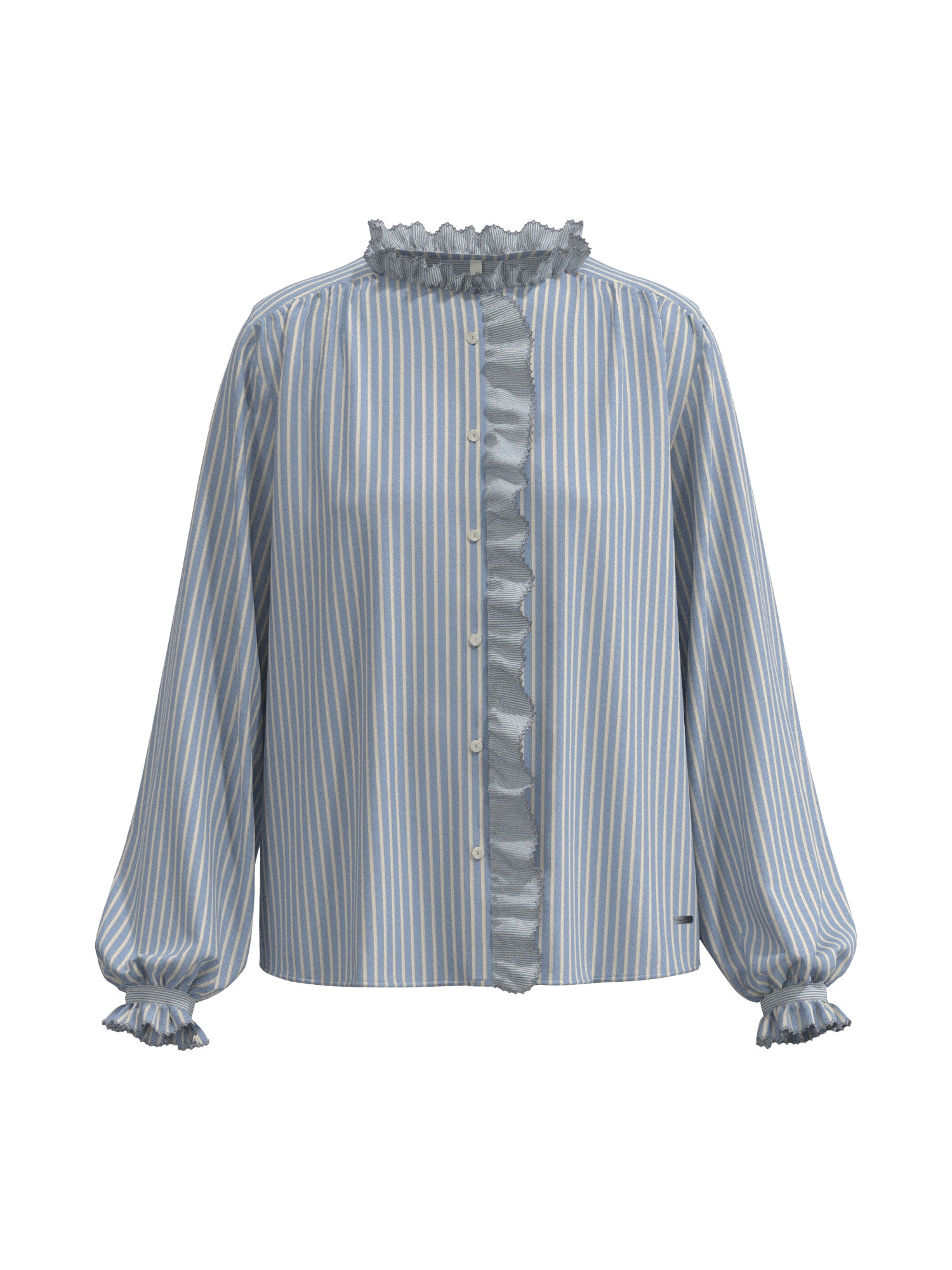 Pepe Jeans -  Camicia a righe in cotone, Azzurro, large image number 0