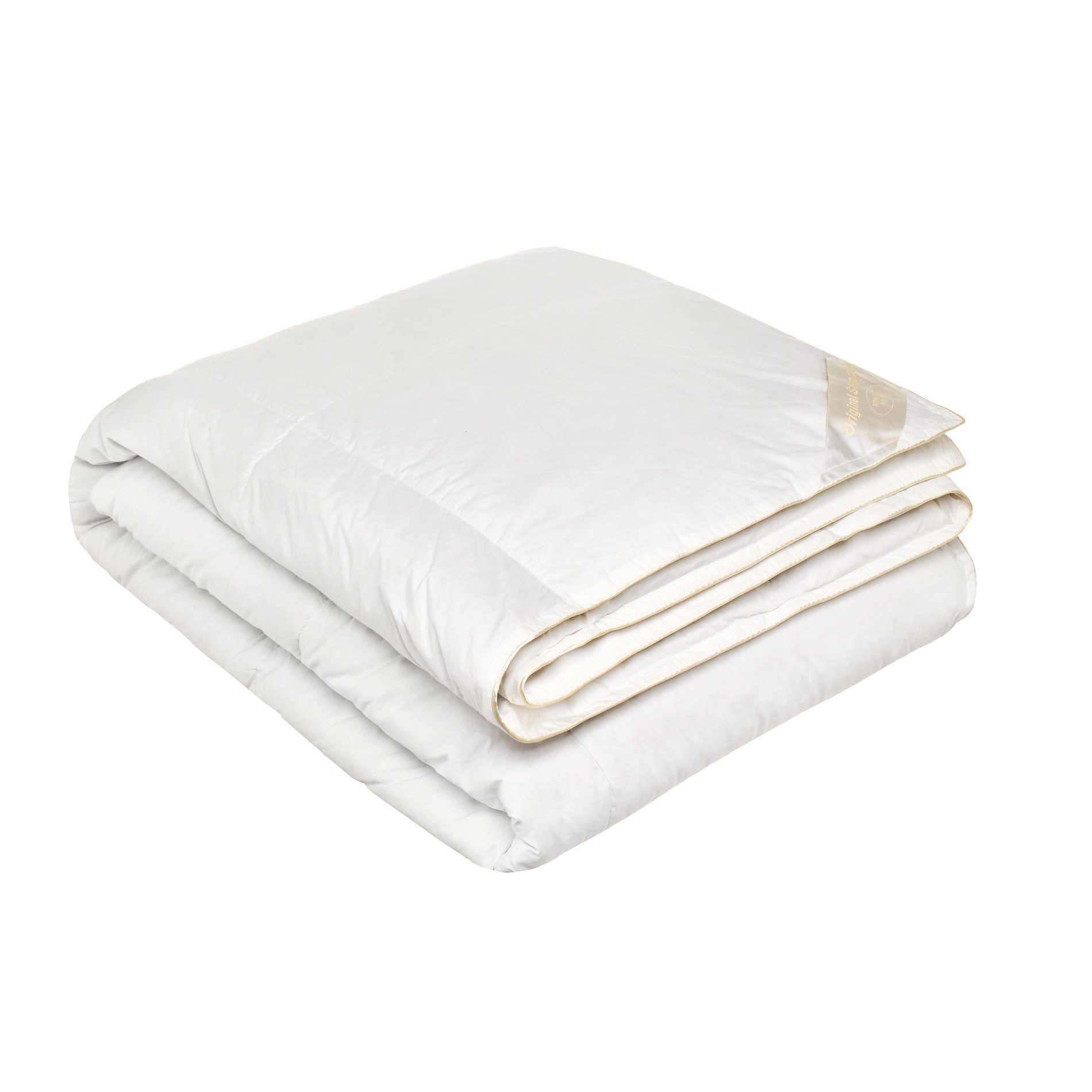Cotton duvet with natural feather padding, White, large image number 0
