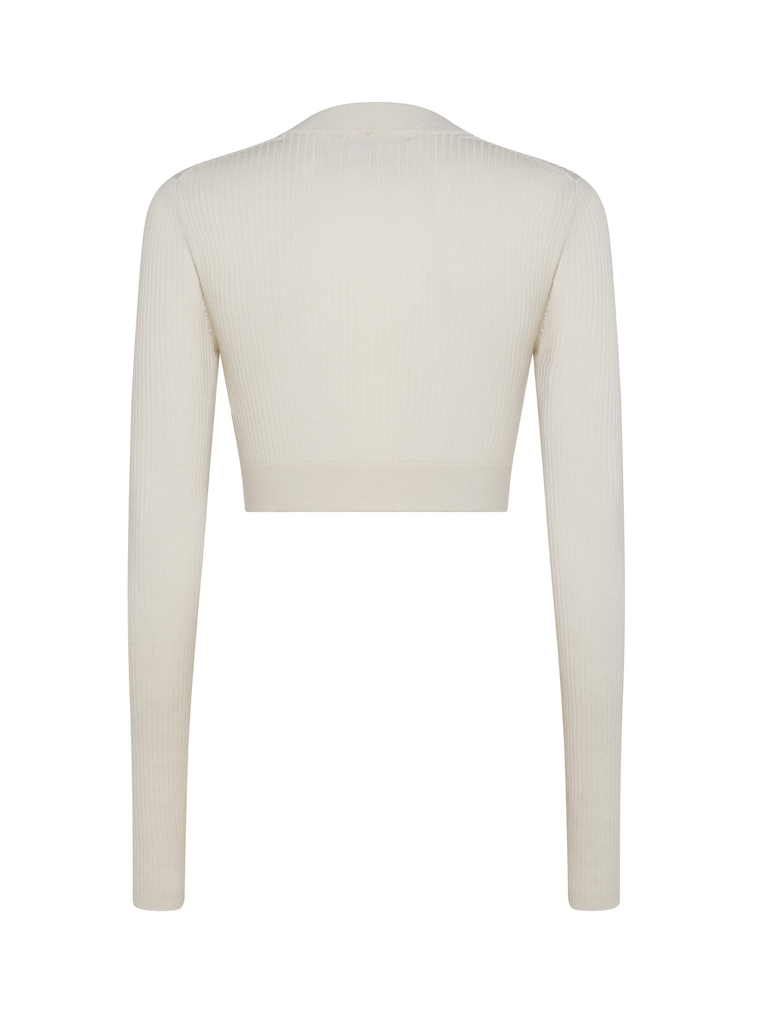 Calvin Klein Jeans - Crop sweater with cut out effect, White Ivory, large image number 1