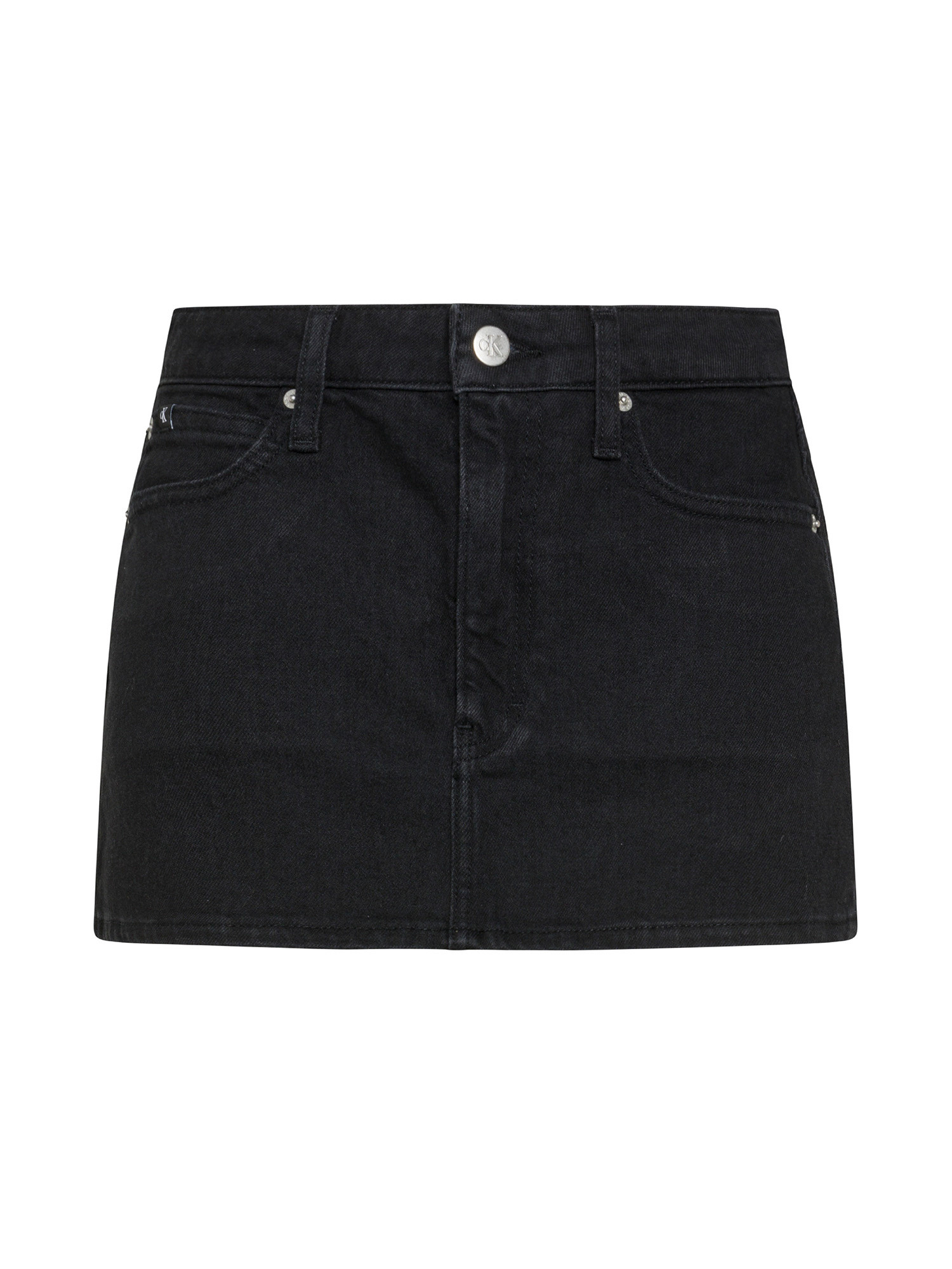 Calvin Klein Jeans - Denim mini skirt, Black, large image number 0