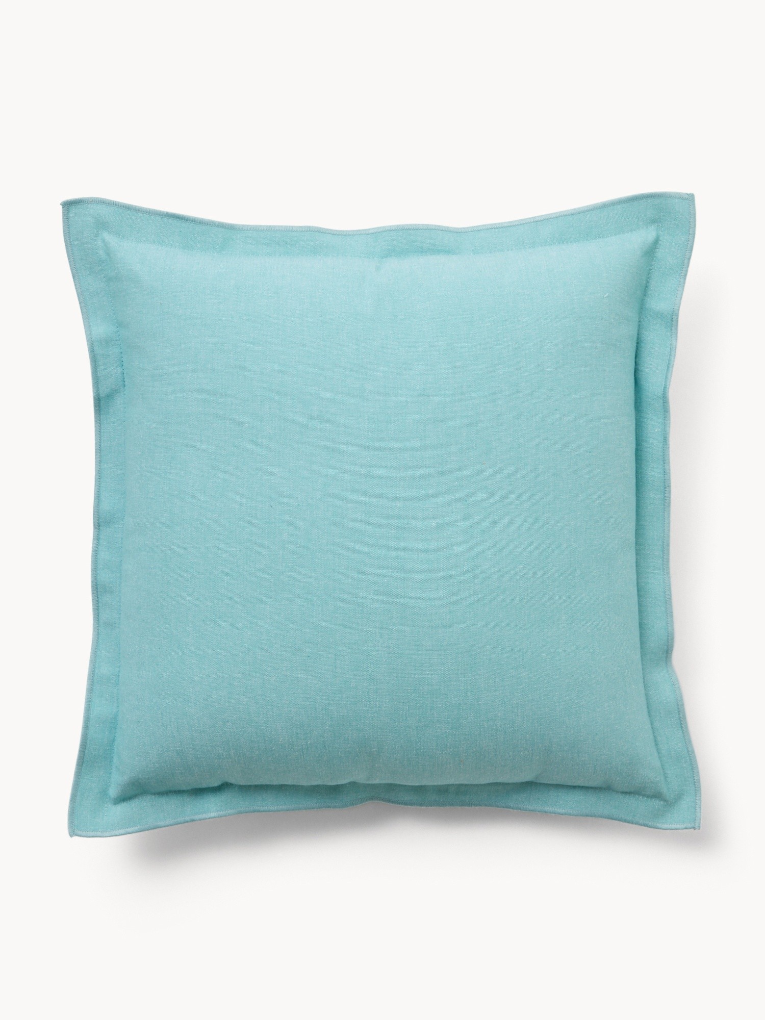 Chambray Cotton Pillow 45x45cm - Introductory Price, Light Blue, large image number 0