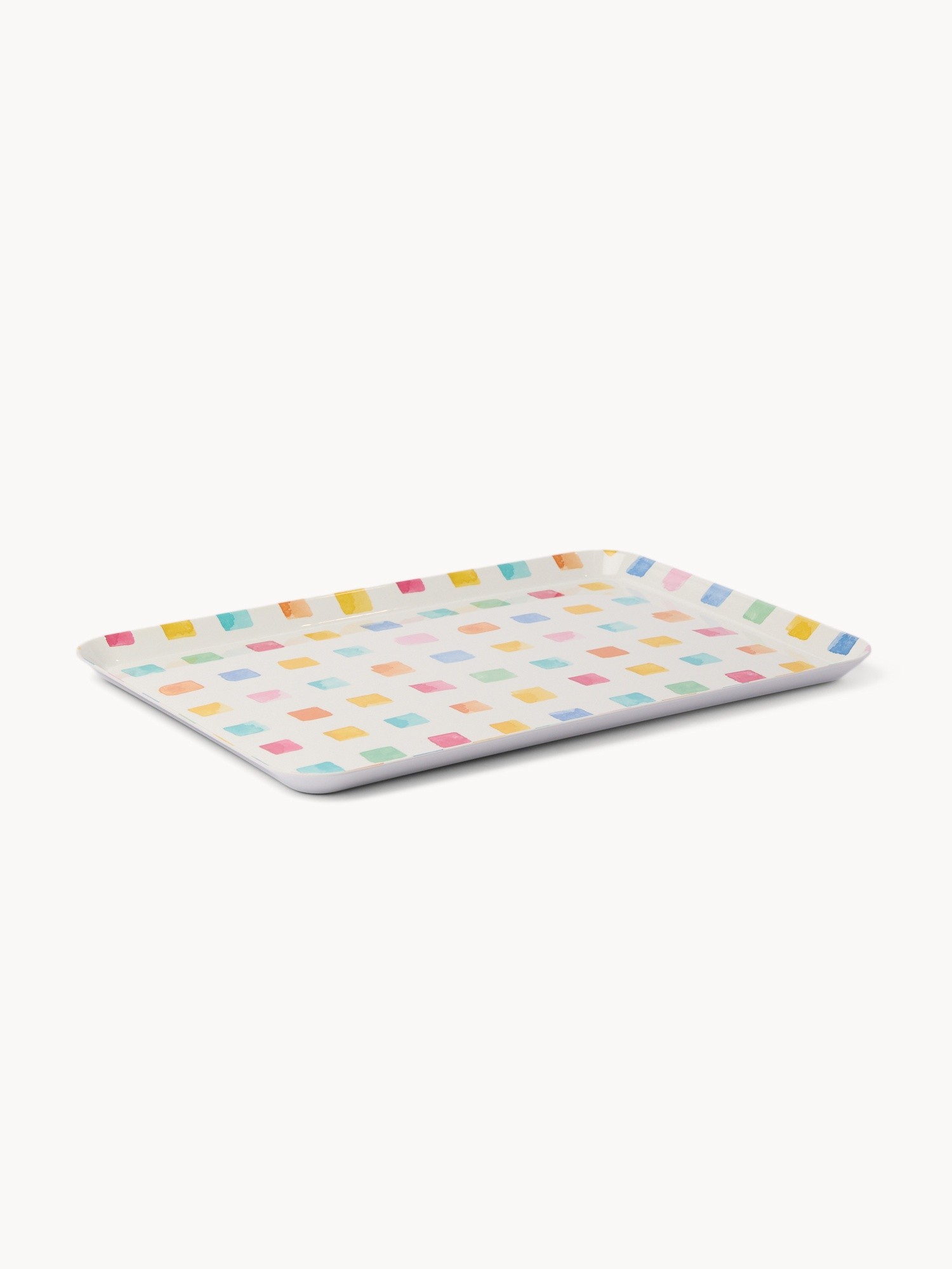 Striped melamine tray - Discounted price, Multicolor, large image number 0