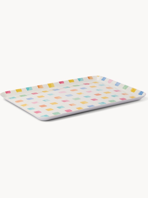 Striped melamine tray - Discounted price