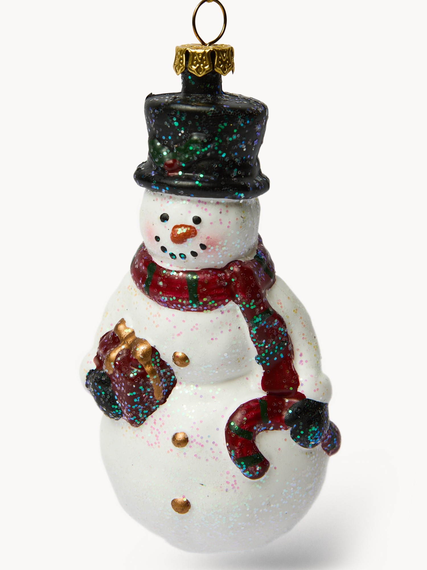 Addobbo albero a pupazzo di neve, Bianco, large image number 1