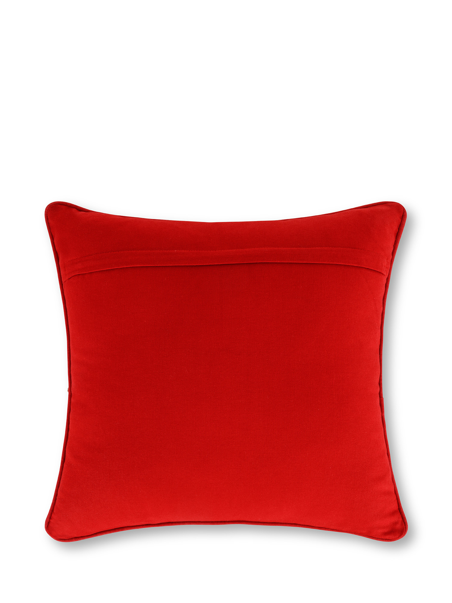 Velvet cushion with embossed fireworks embroidery 45x45 cm, Red, large image number 1