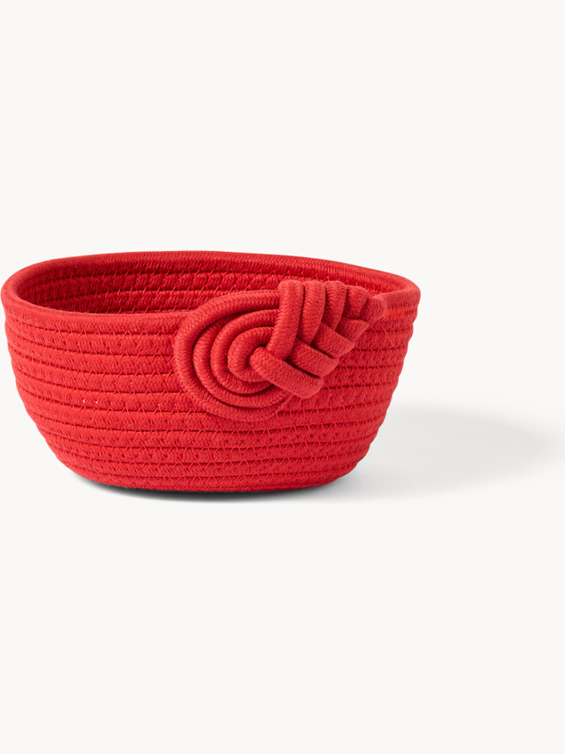 Basket with woven detail