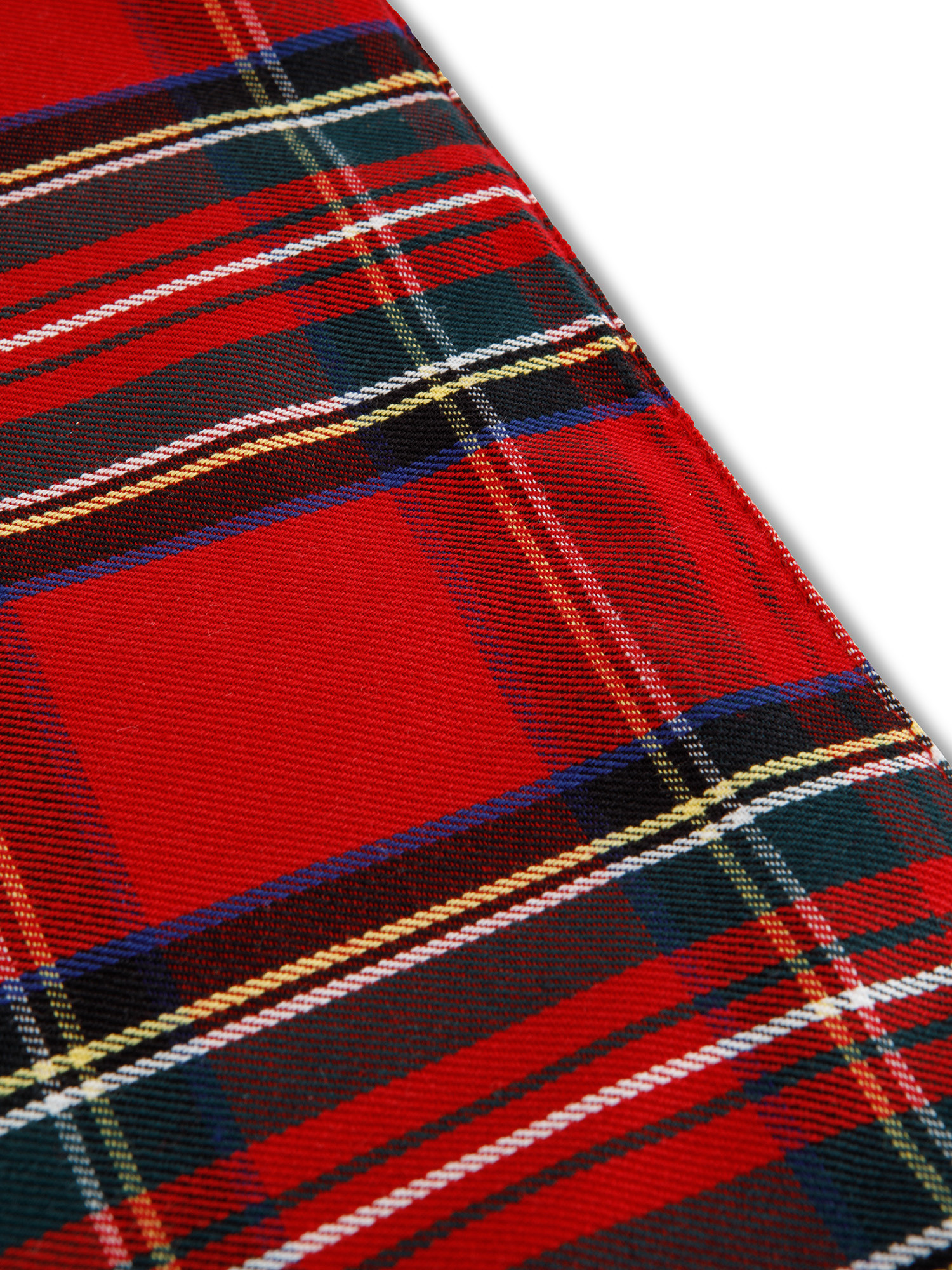 Tovaglietta Tartan in Twill di Puro Cotone, Rosso, large image number 1