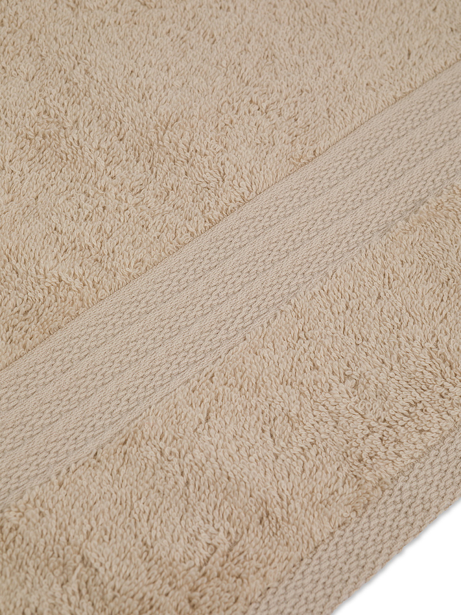Zefiro solid color 100% cotton towel, Beige, large image number 2