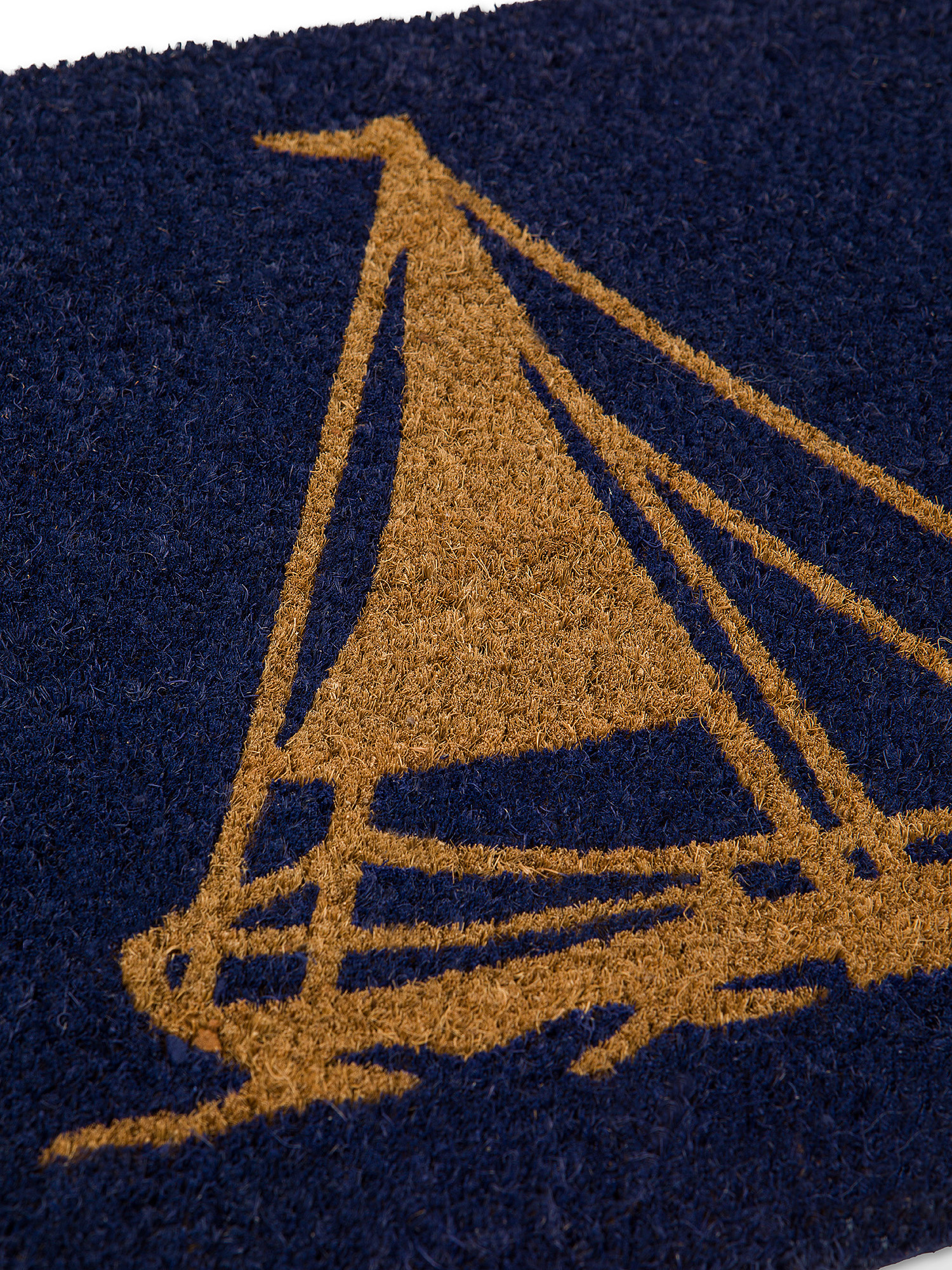 Boat print doormat, Blue, large image number 1
