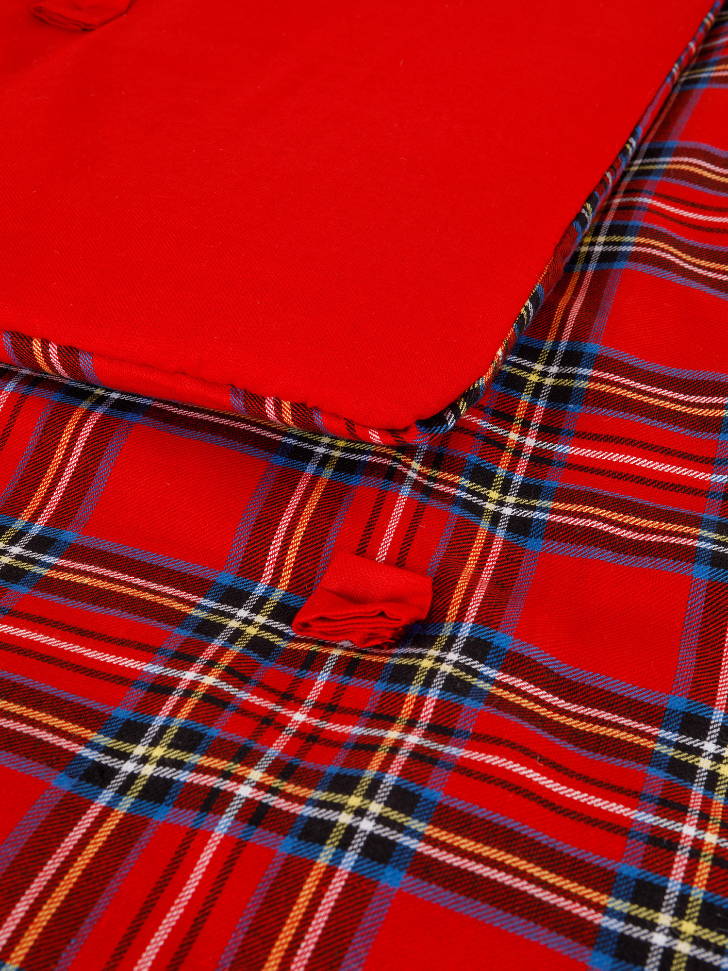 Plaid trapuntato caldo cotone tartan, Rosso, large image number 1