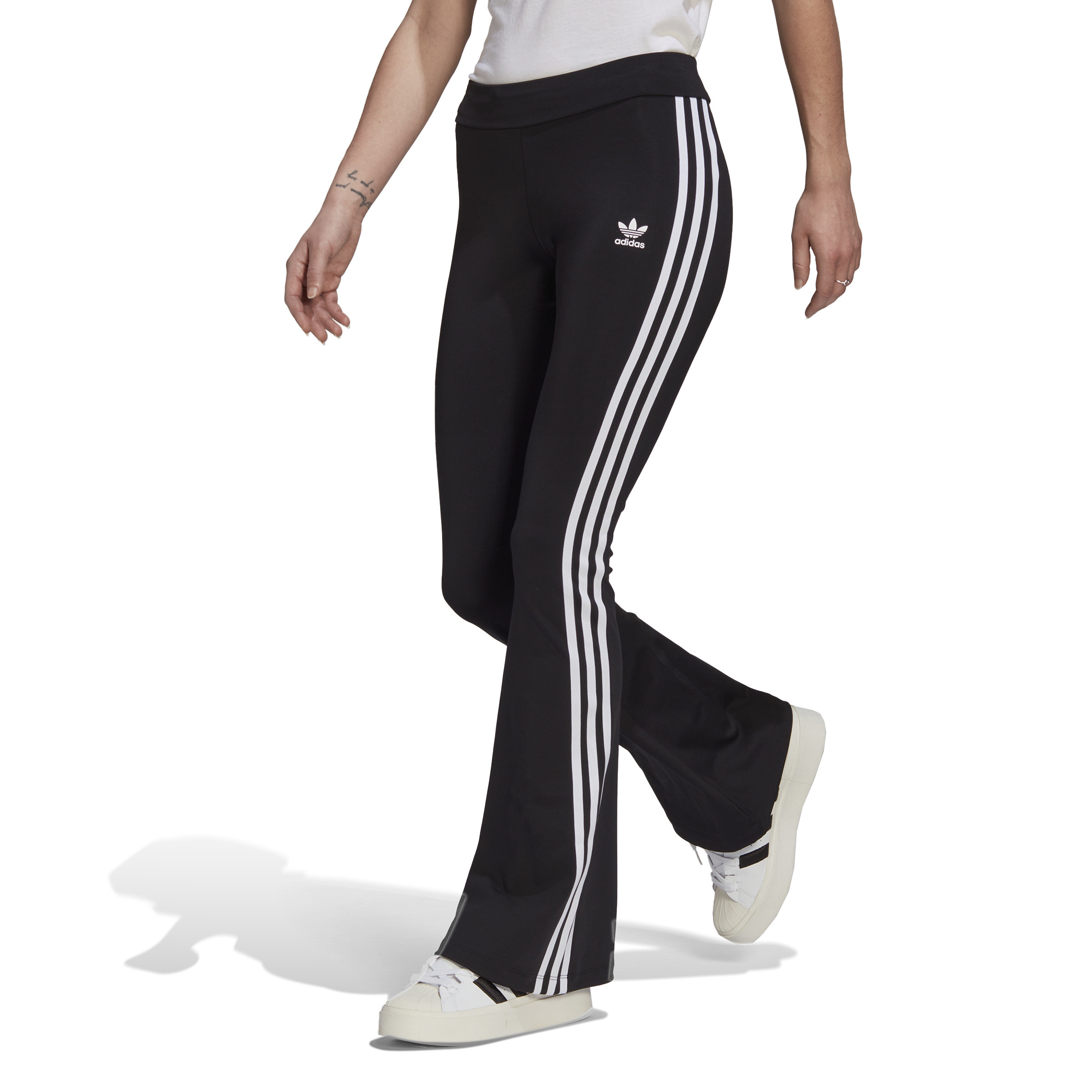 Adidas - Adicolor flared leggings, Black, large image number 3