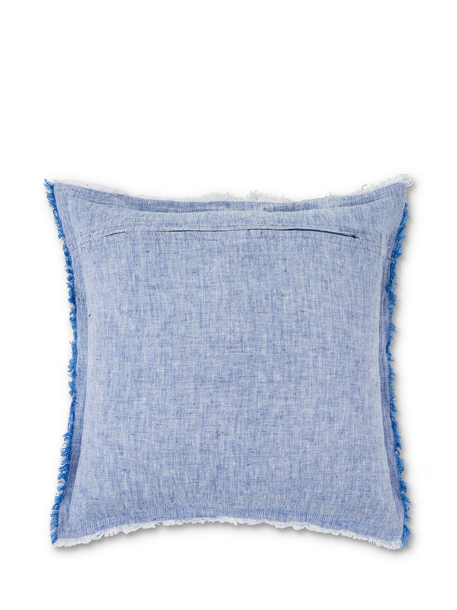Solid color 100% linen cushion 45x45cm, Light Blue, large image number 1