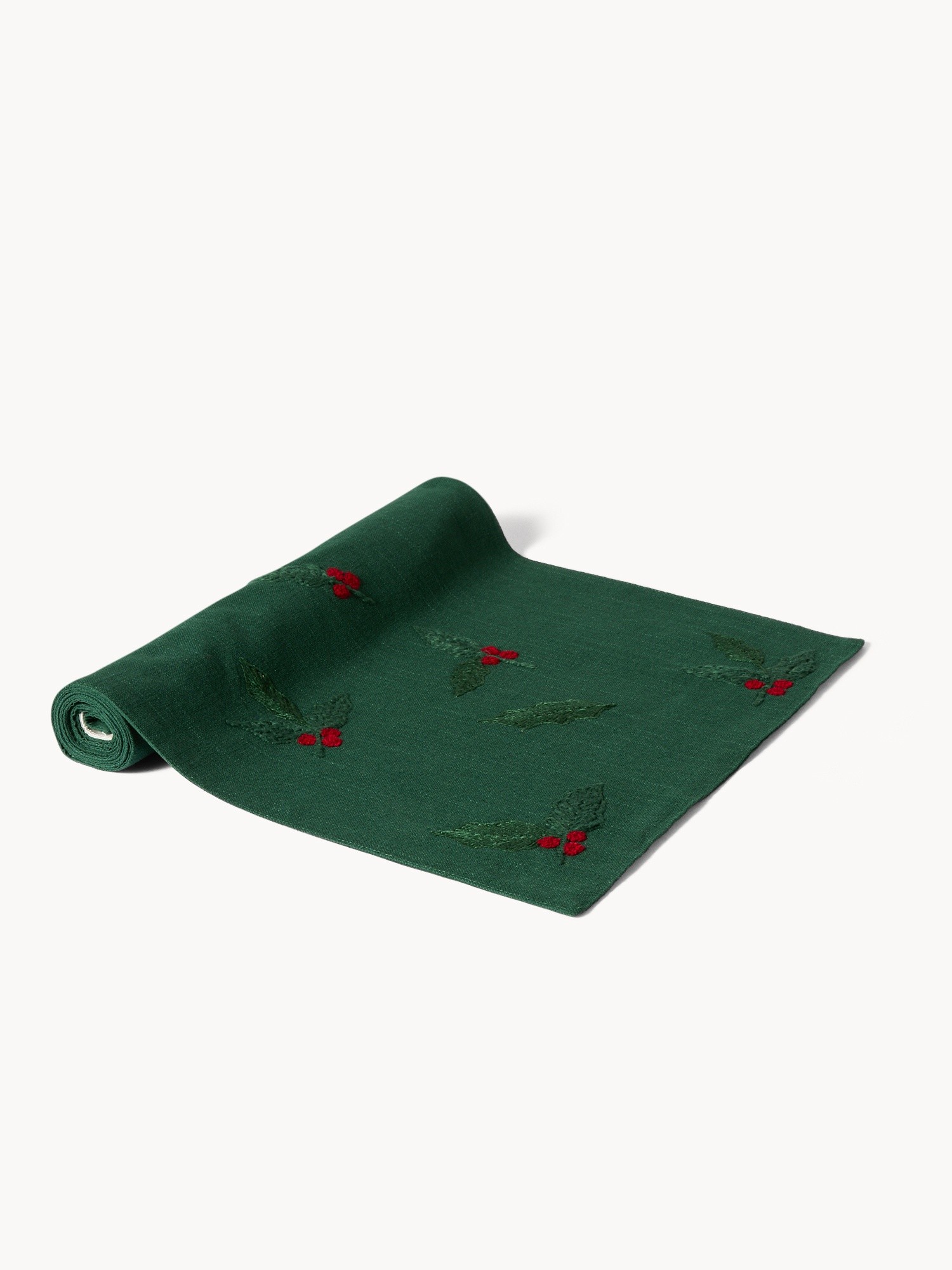 Runner in puro cotone ricamato, Multicolor, large image number 0